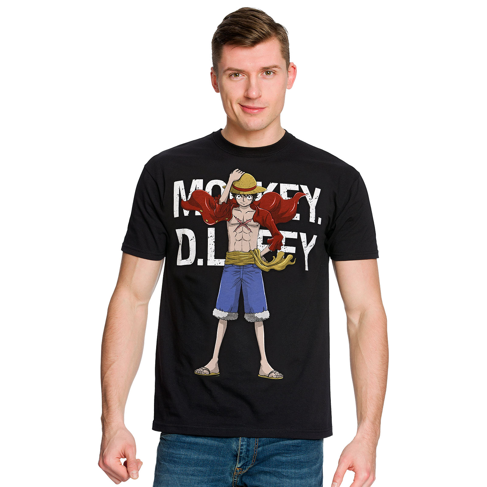One Piece - Cool Ruffy T-Shirt schwarz