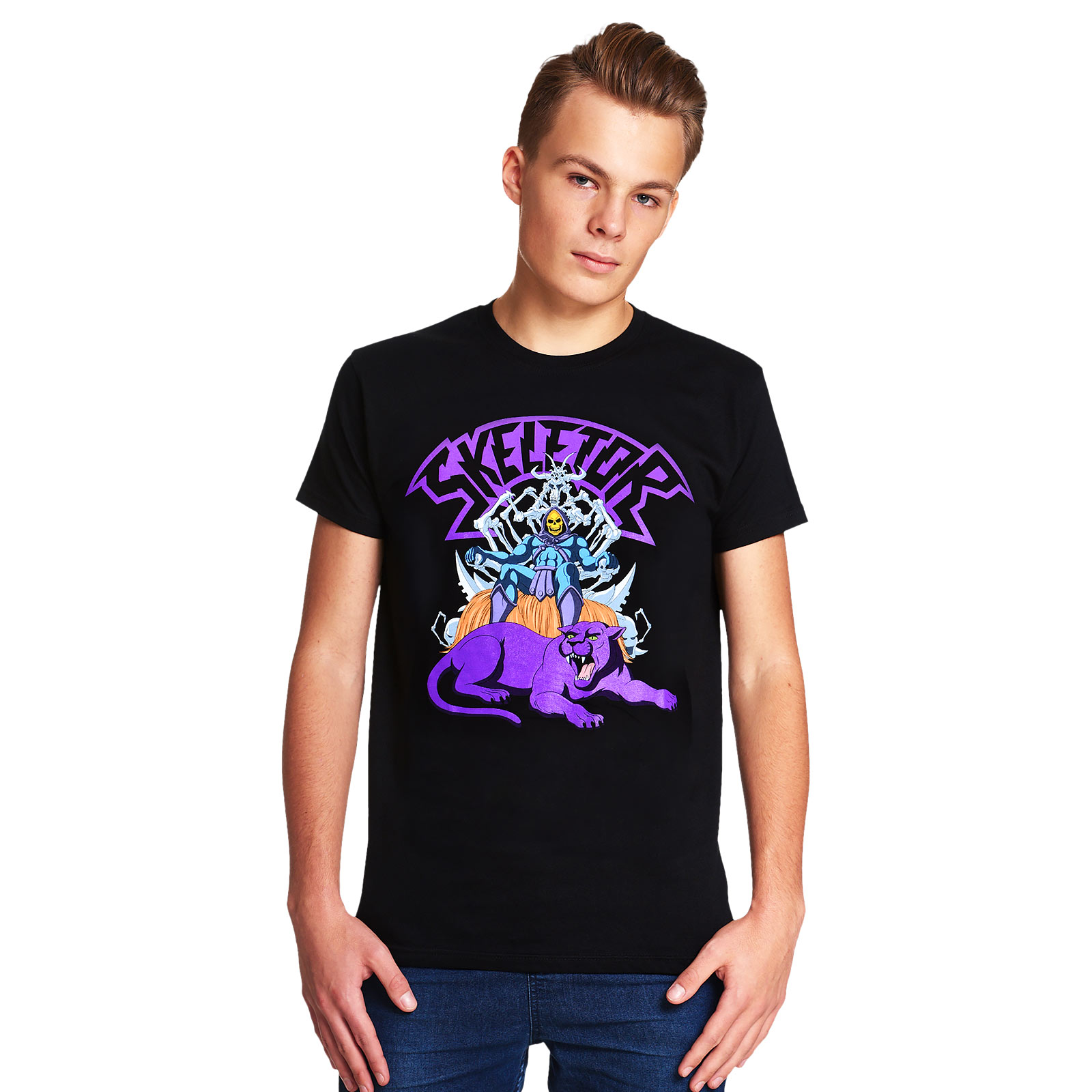Masters of the Universe - Skeletor op troon T-Shirt zwart
