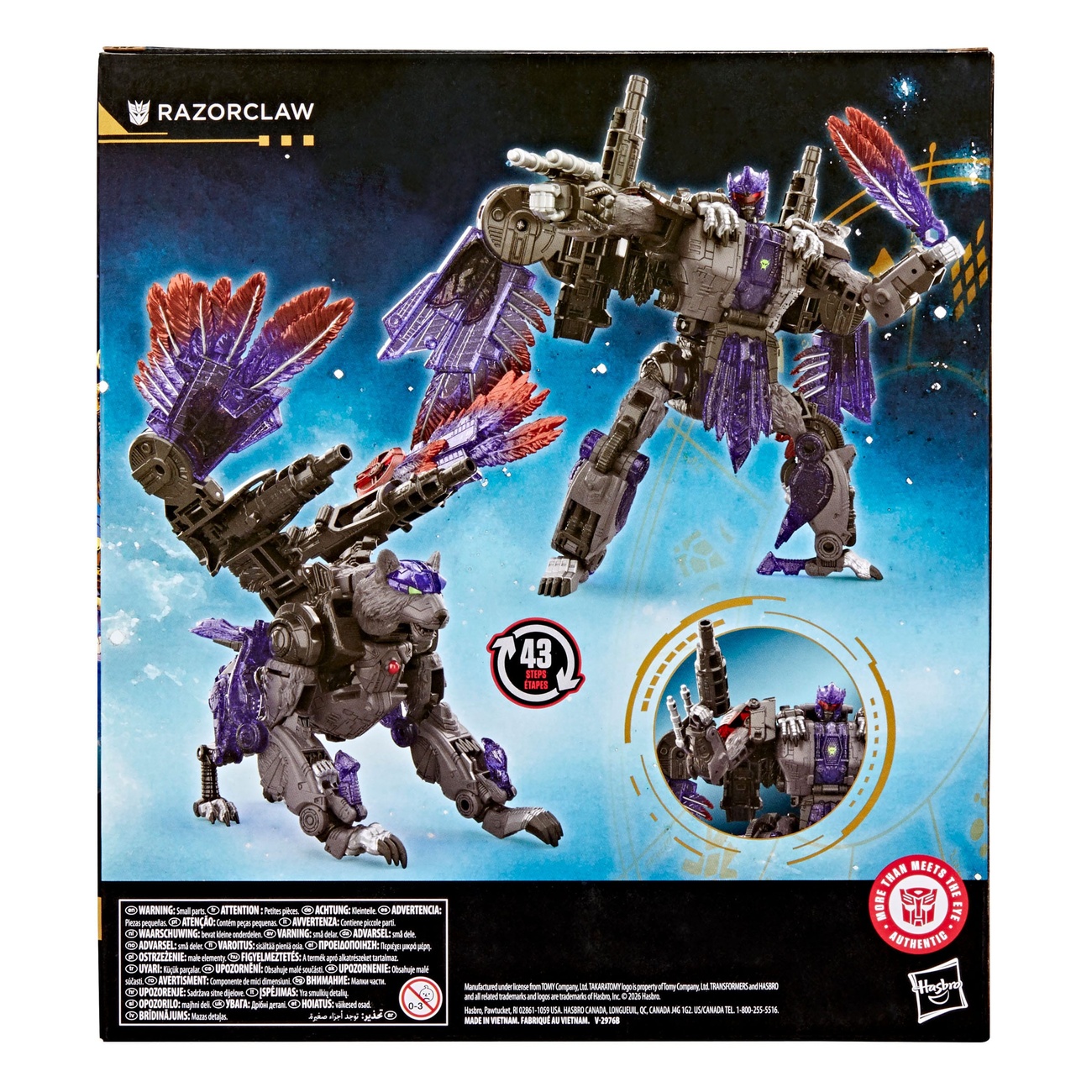 Transformers Age of the Primes figurine d’action Leader Class Razorclaw 19 cm
