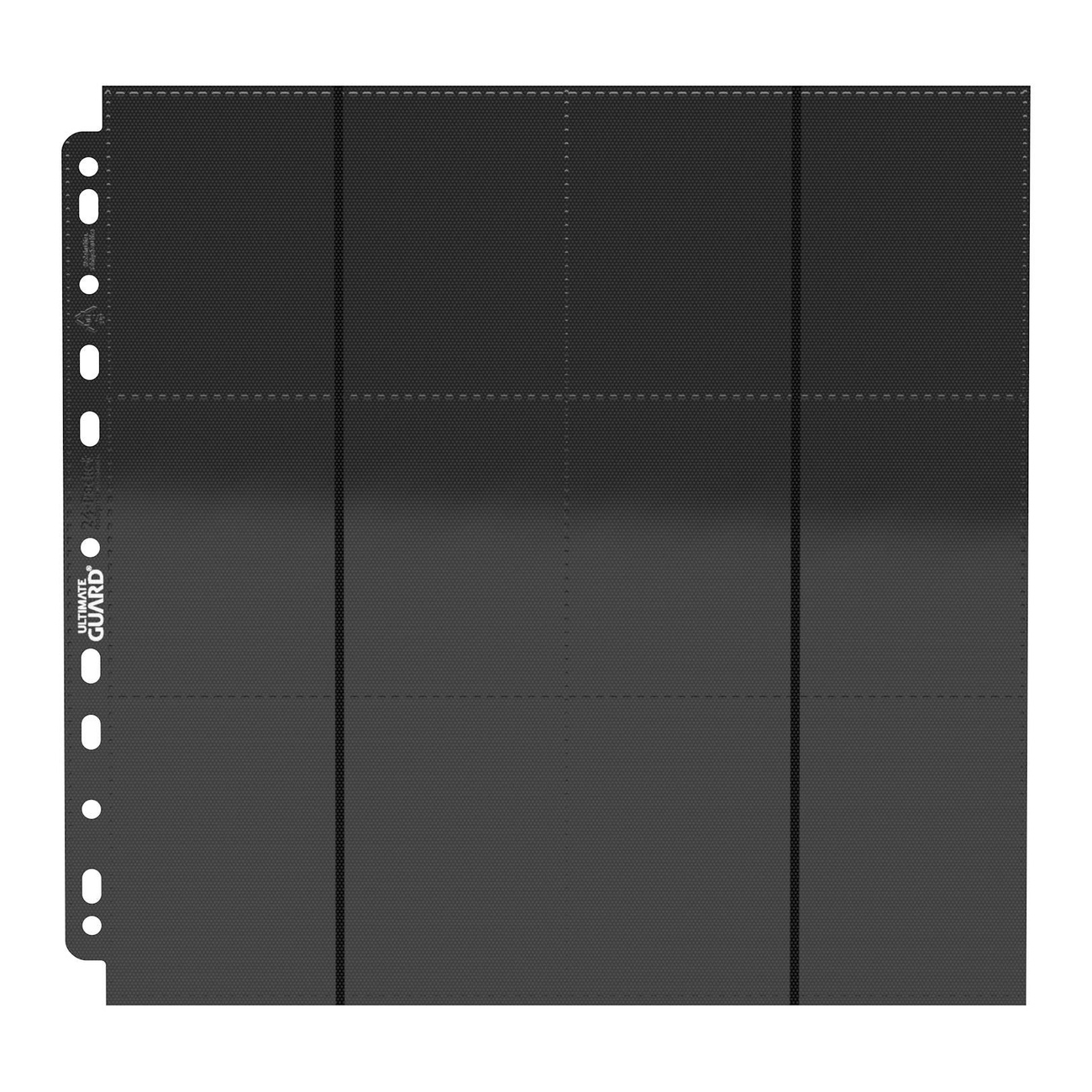 Ultimate Guard Hojas QuadRow de 24 Bolsillos Carga Lateral (10) - Negro
