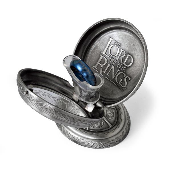 Herr der Ringe - Der Eine Ring im Schmuckdisplay, blau