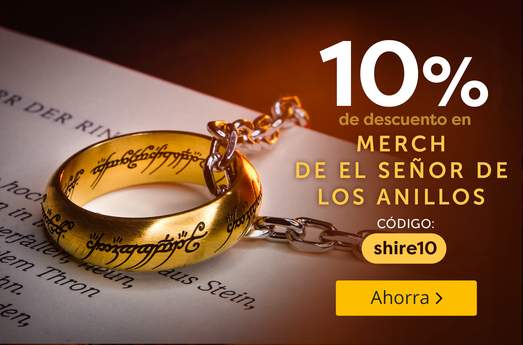 10% de descuento en merch de El Señor de los Anillos