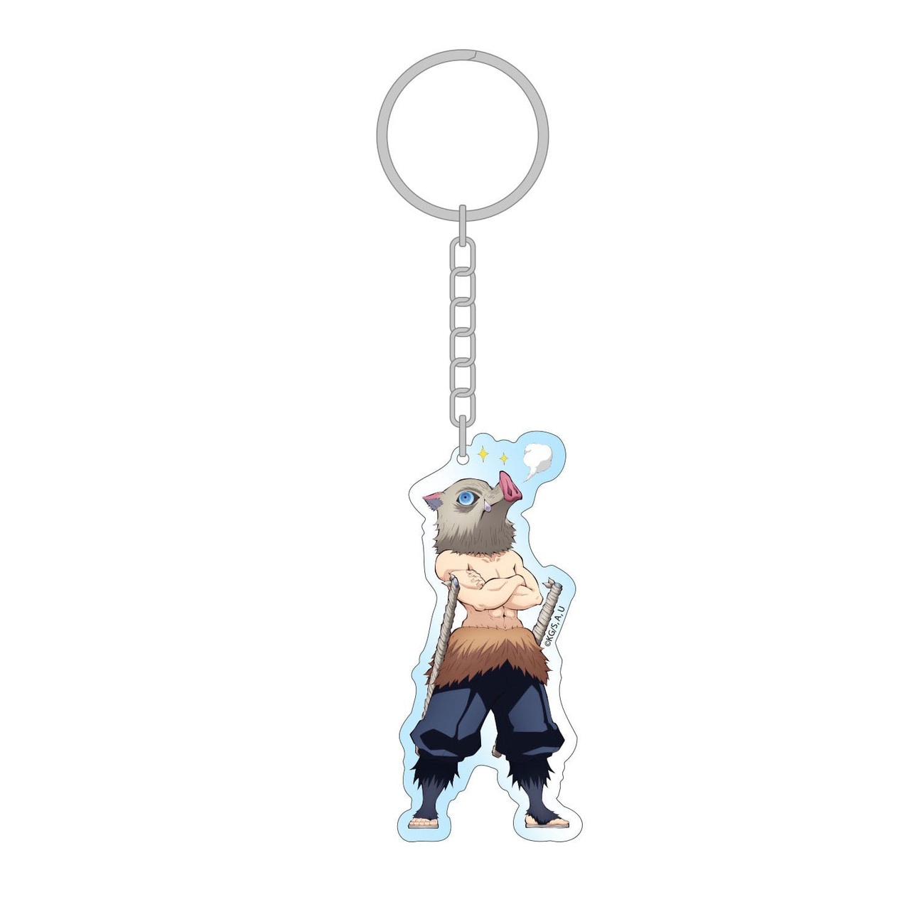 Demon Slayer: Kimetsu no Yaiba Akrylnyckelring Inosuke Holographic 8 cm