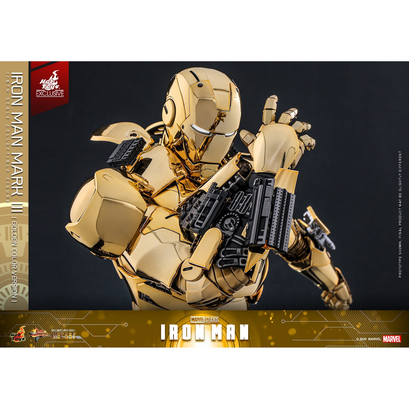 Iron Man - Iron Mark III action figure Masterpiece 1:6 Gold Color Version Esclusiva