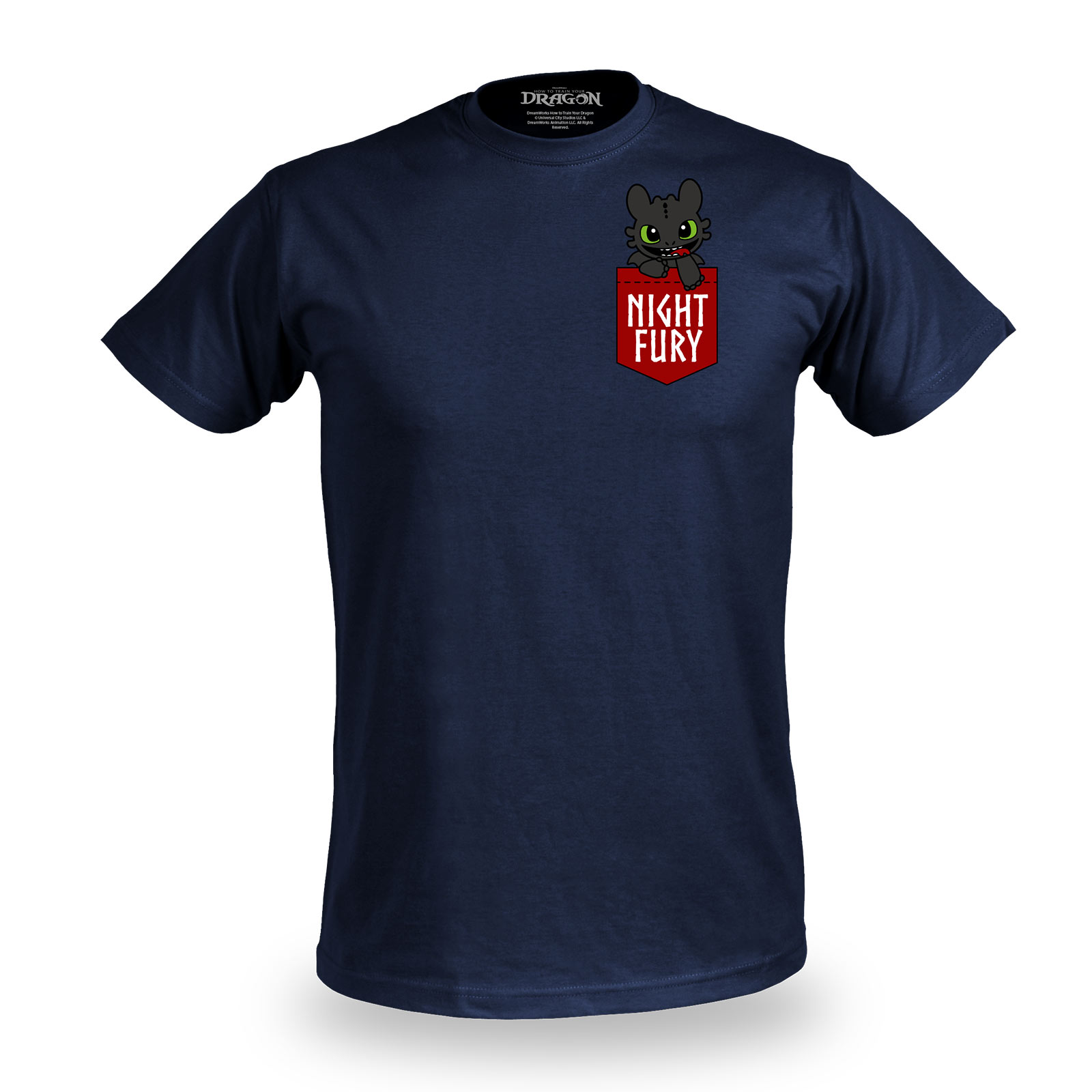 Drachenzähmen leicht gemacht - Night Fury Pocket T-Shirt blau