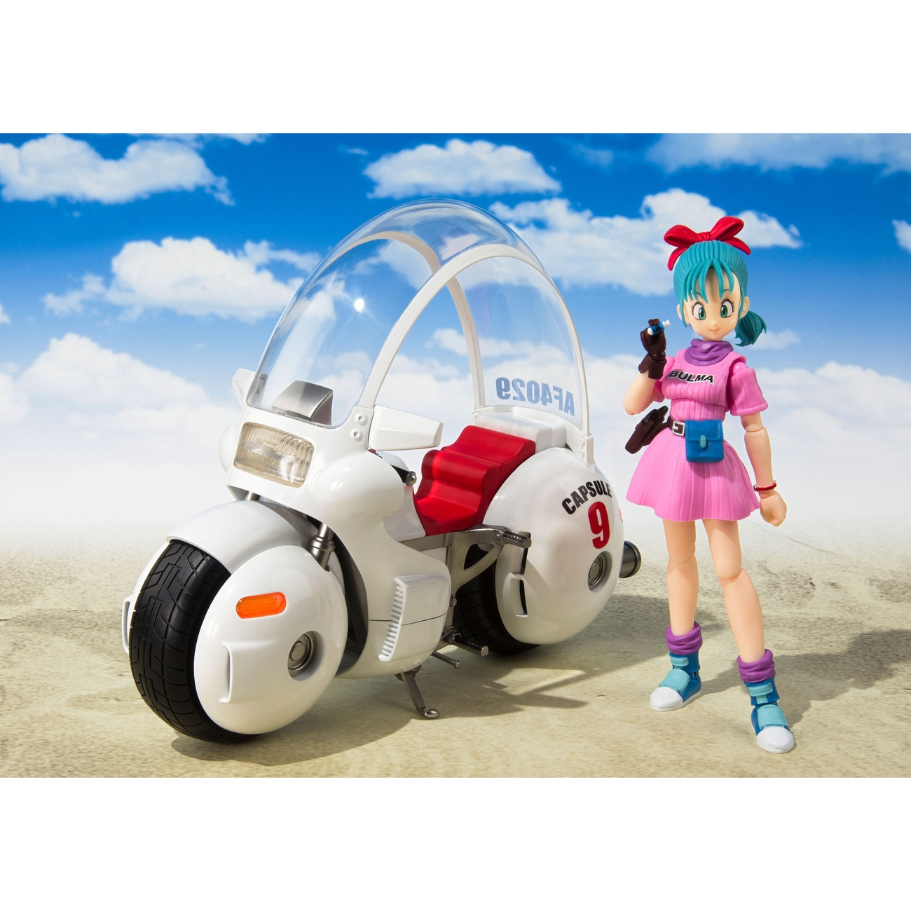 Dragon Ball - Son Goku mit Bulma's Motorcycle Hoipoi Capsule No. 9 S.H. Figuarts Figurenset