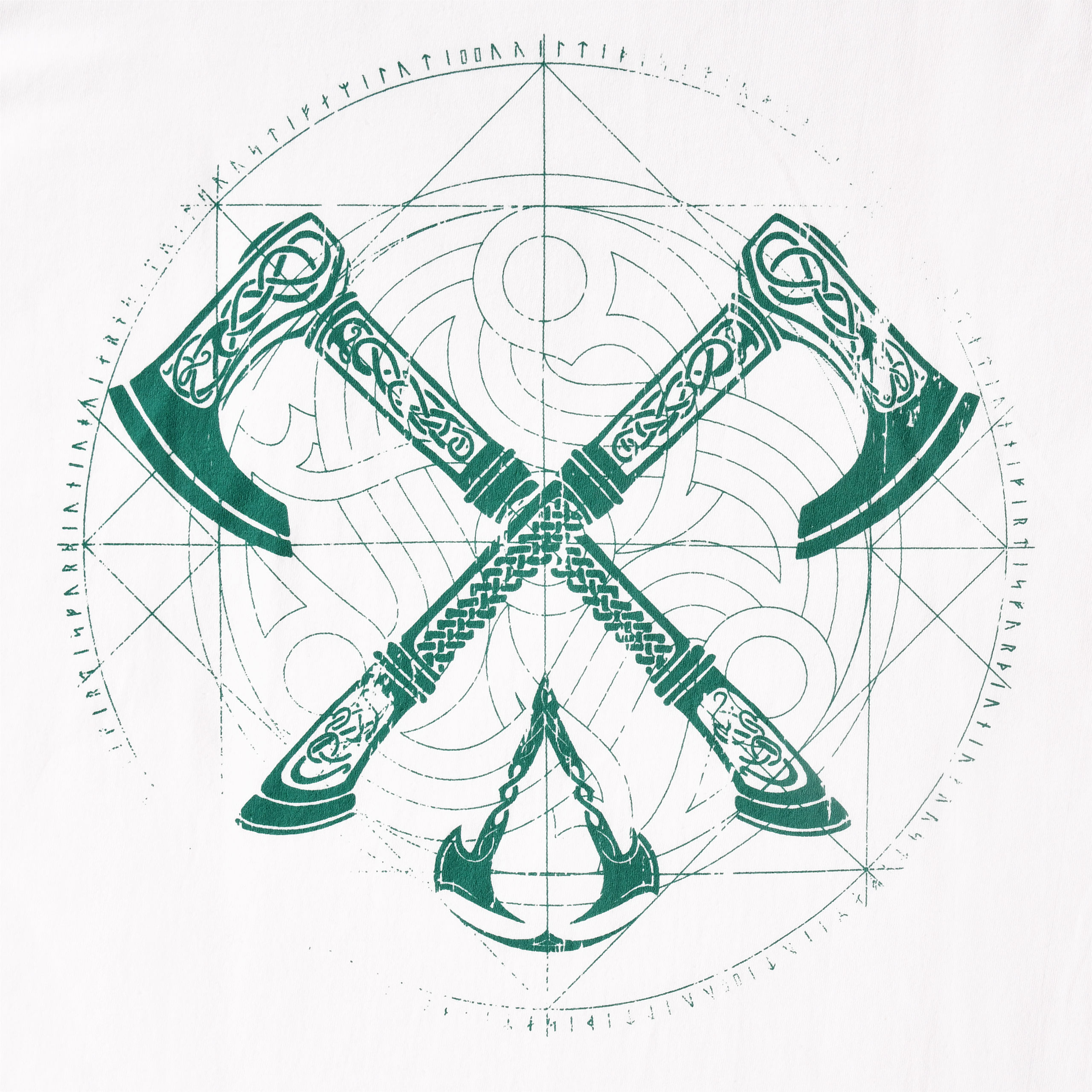 Assassin's Creed - T-shirt blanc Valhalla Crossaxe