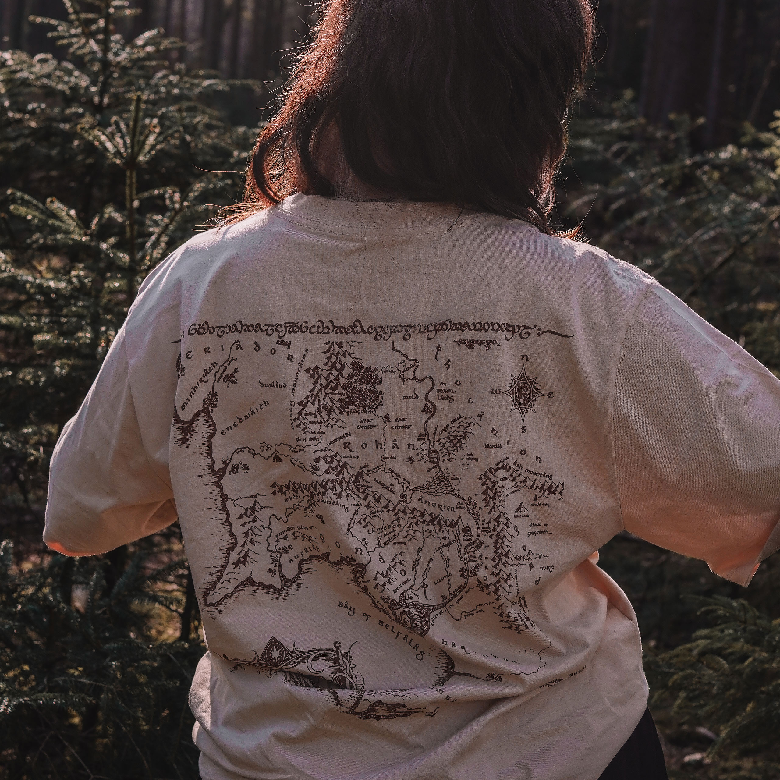 Der Herr der Ringe - Gefährten Rohan und Gondor Oversize T-Shirt beige