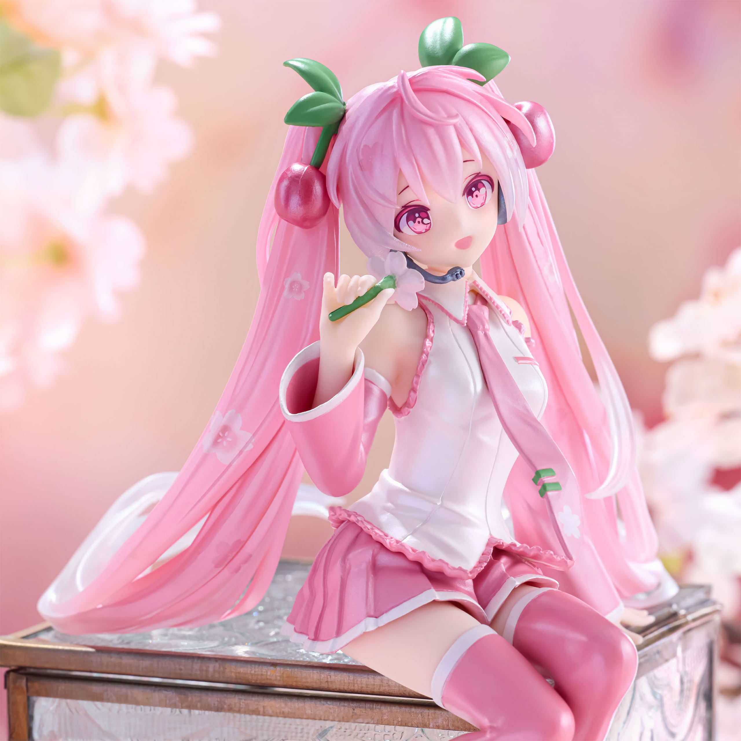 Hatsune Miku - Sakura Miku Noodle Stopper Figur Pearl Color Version