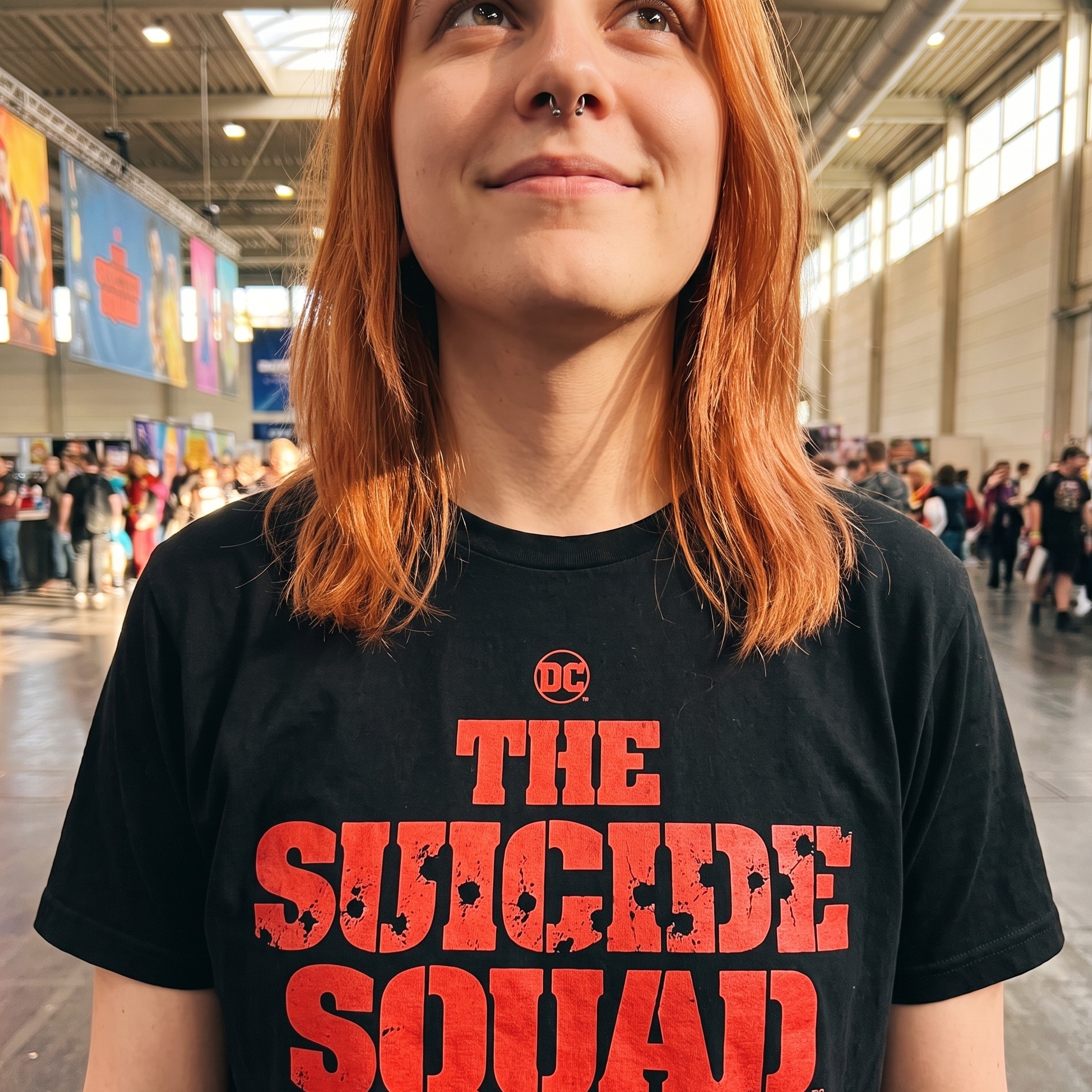 The Suicide Squad - T-shirt nera con logo Shot