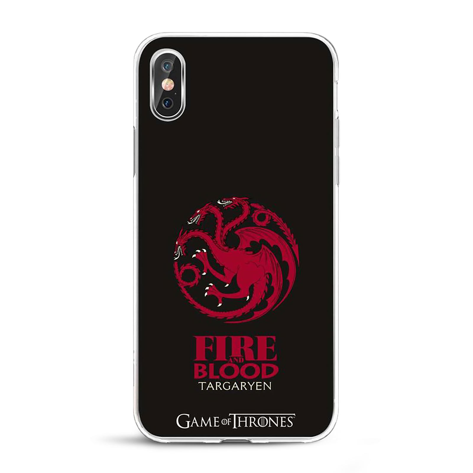 Game of Thrones - Targaryen Wappen iPhone X / XS Handyhülle Silikon schwarz