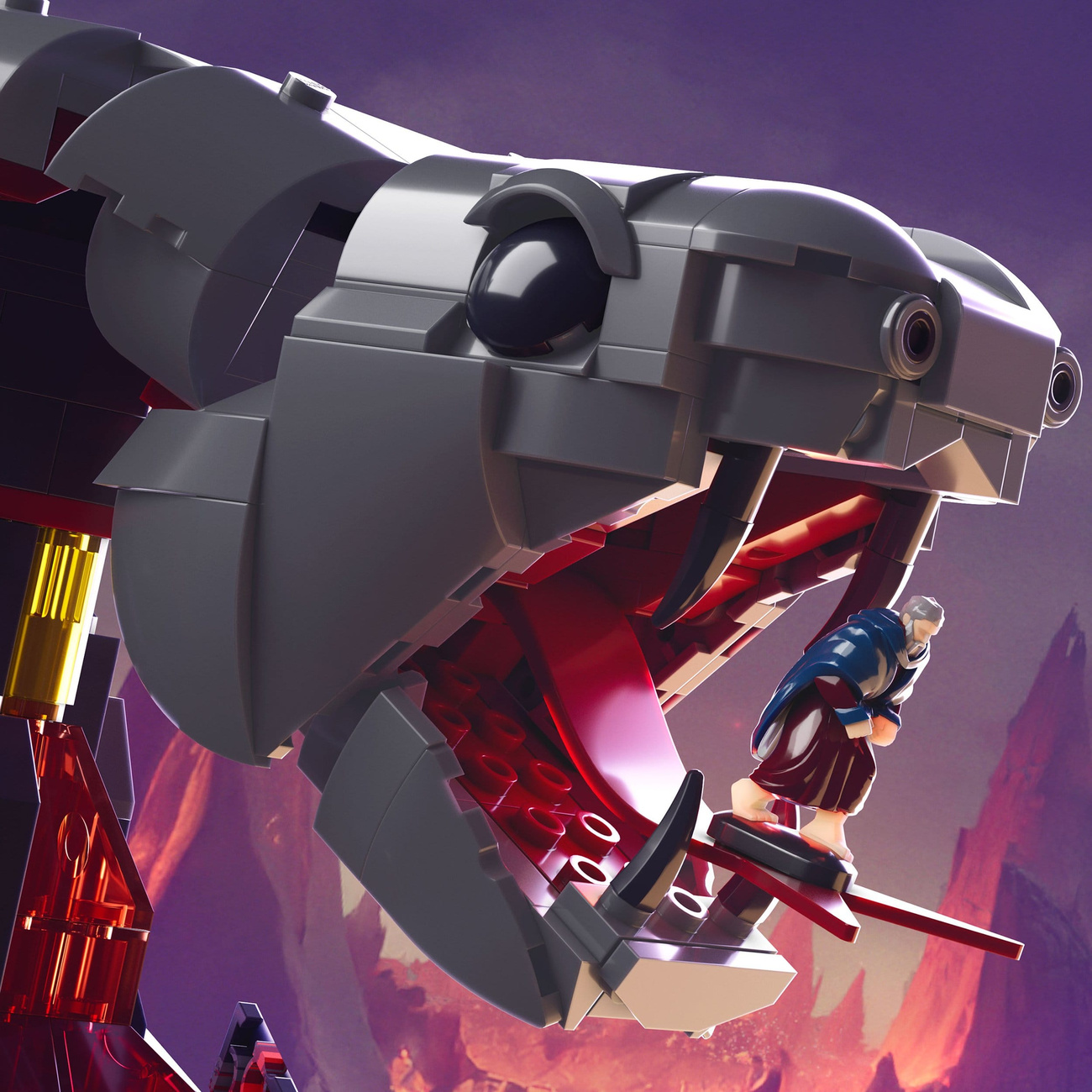 Masters of the Universe Mattel Brick Shop Set de construcción Snake Mountain