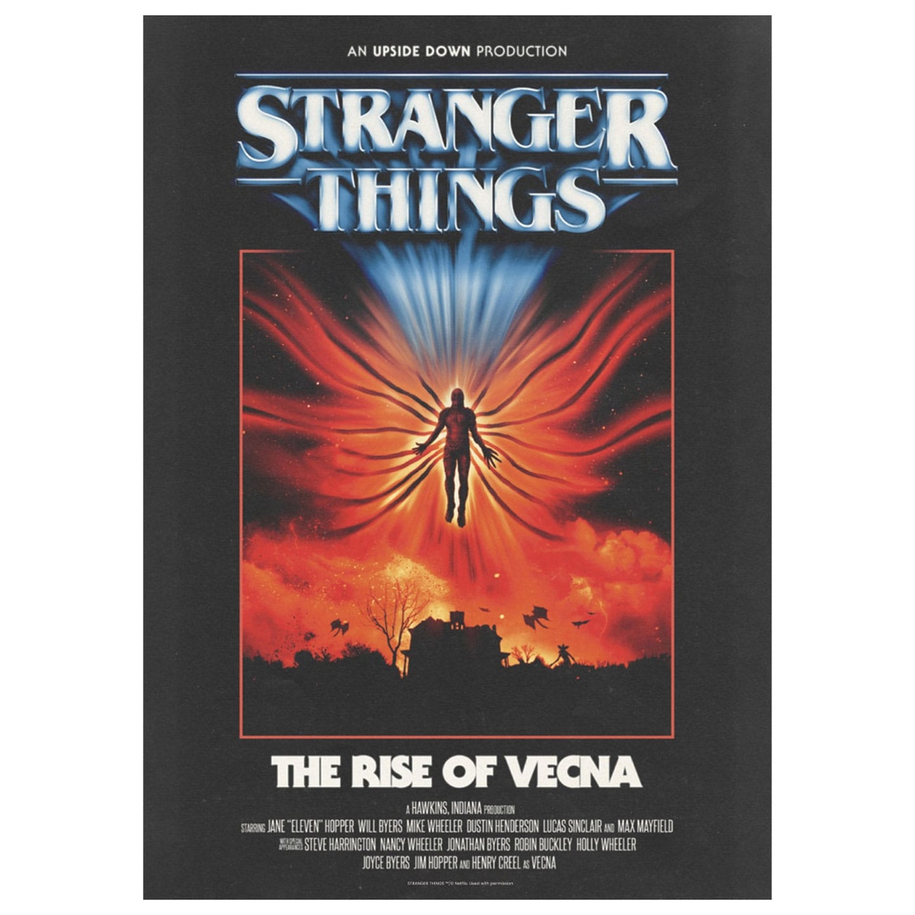 Stranger Things Stampa artistica The Rise of Vecna Edizione Limitata 42 x 30 cm