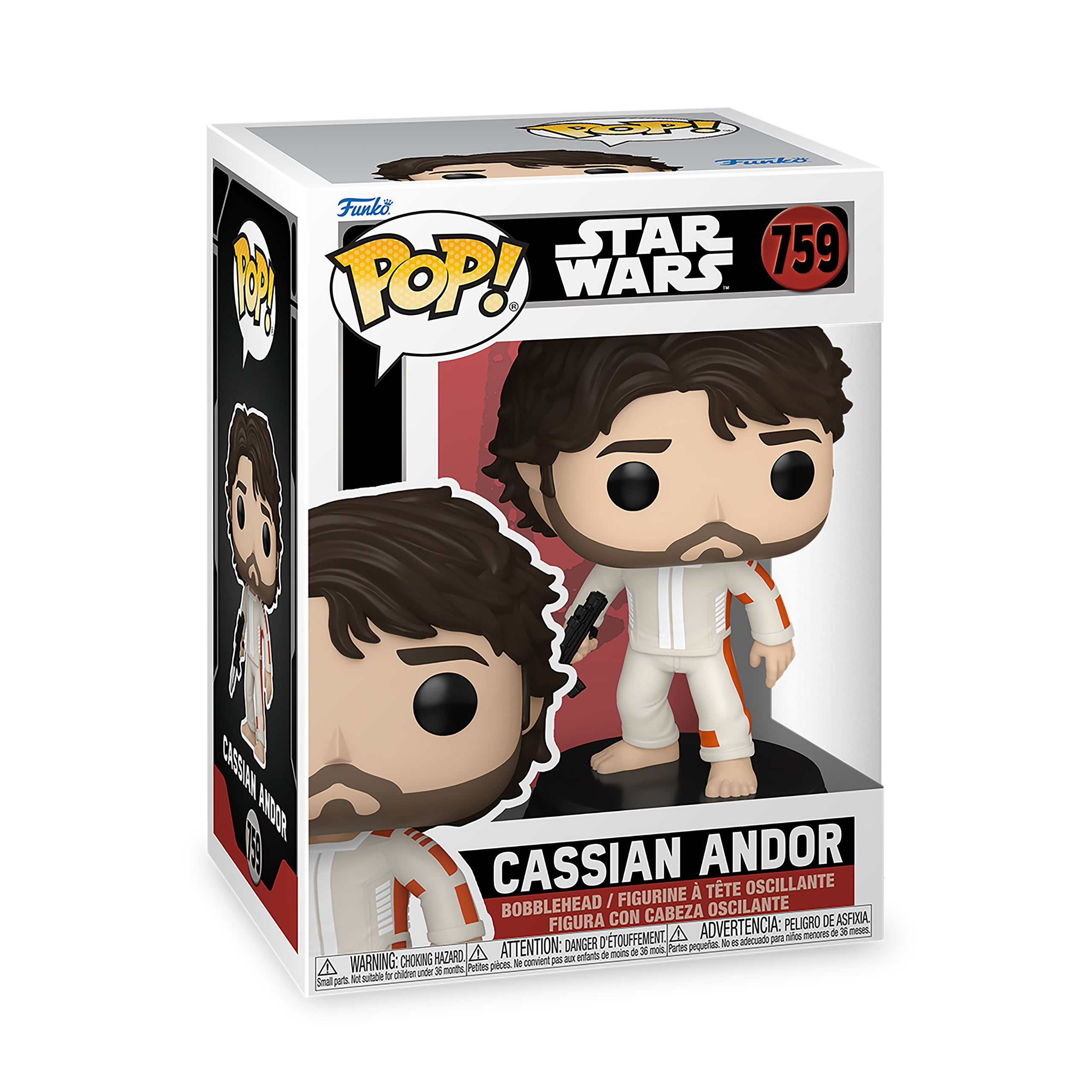 Star Wars - Cassian Andor Funko Pop Figurine à Tête Oscillante