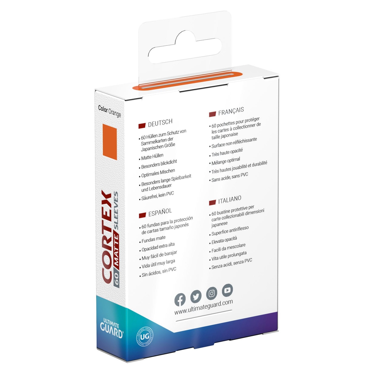 Ultimate Guard Cortex Sleeves Matte Japanese Size (60) - Orange