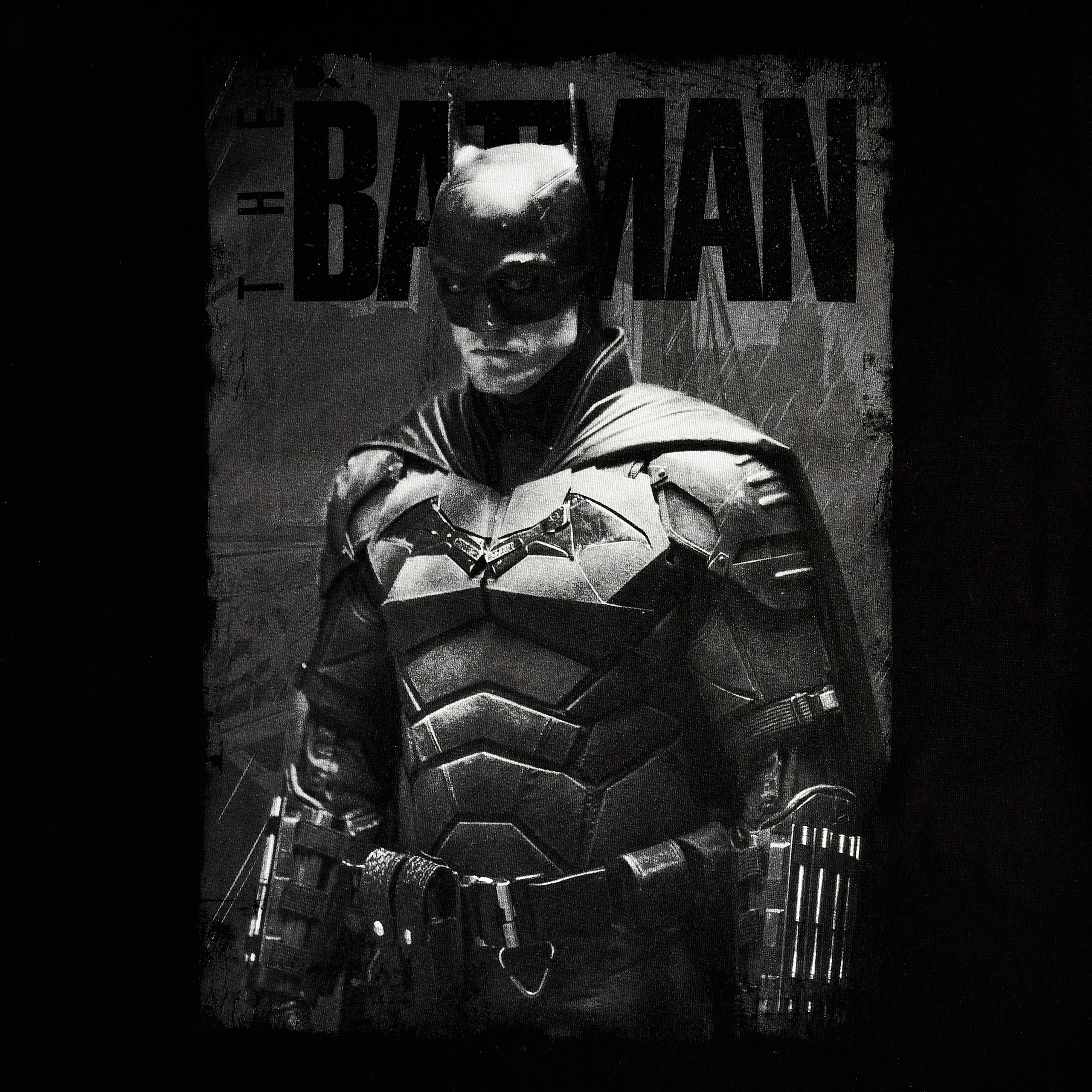 The Batman - Monochrome Poster T-Shirt Black