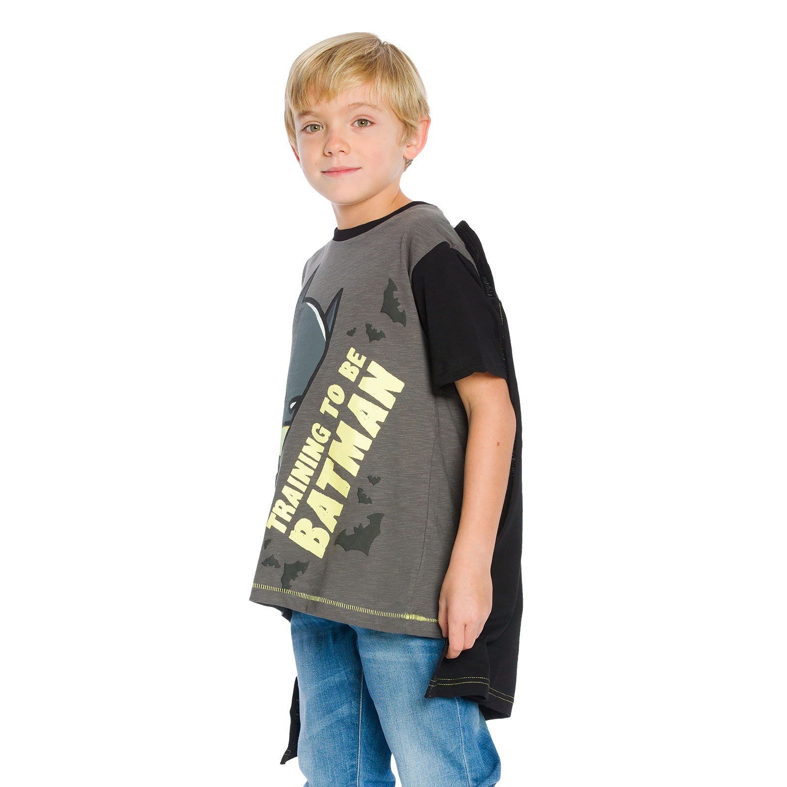 Batman - Children's T-Shirt with Cape black
