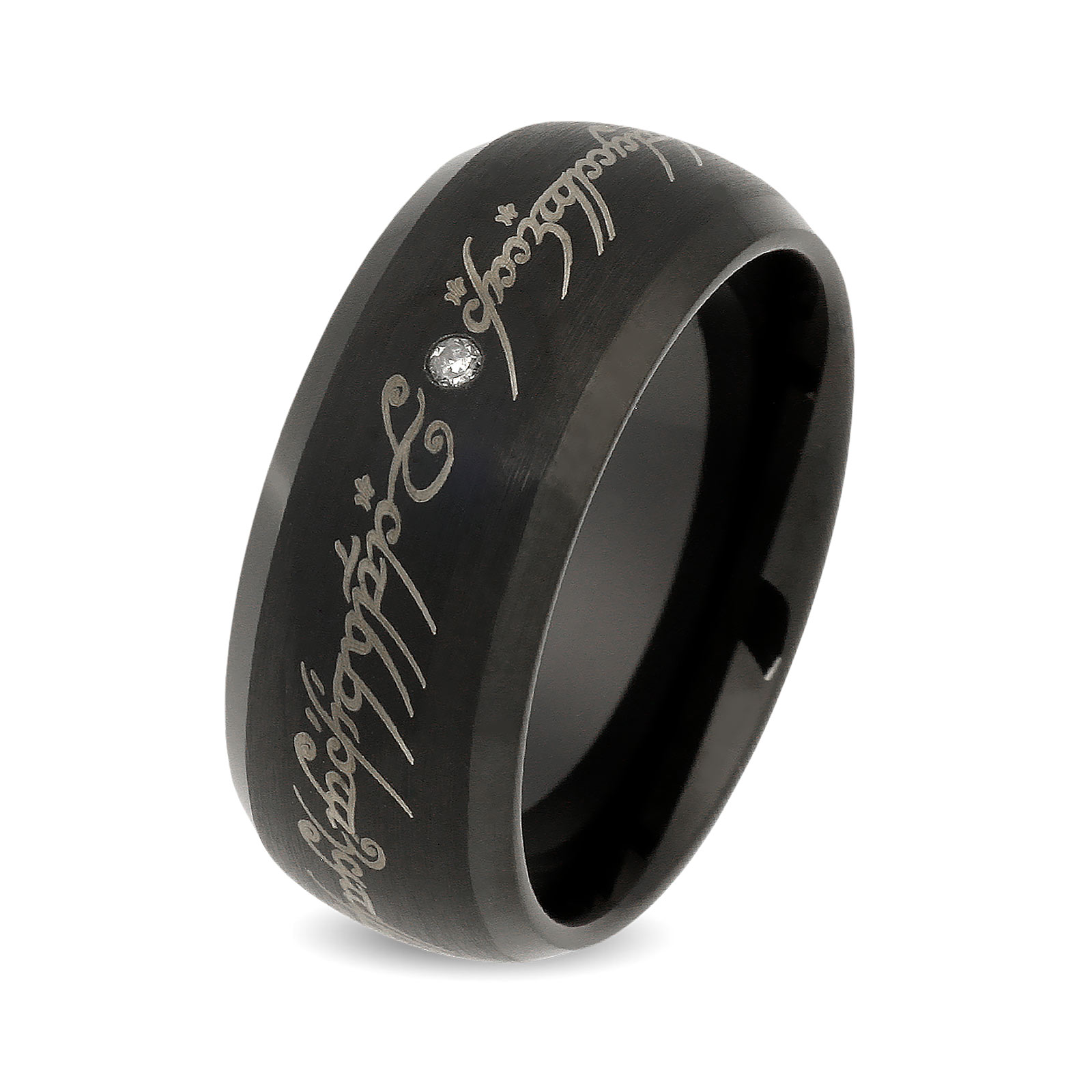 Lord of the Rings - Ruling Ring Tungsten with Diamond
