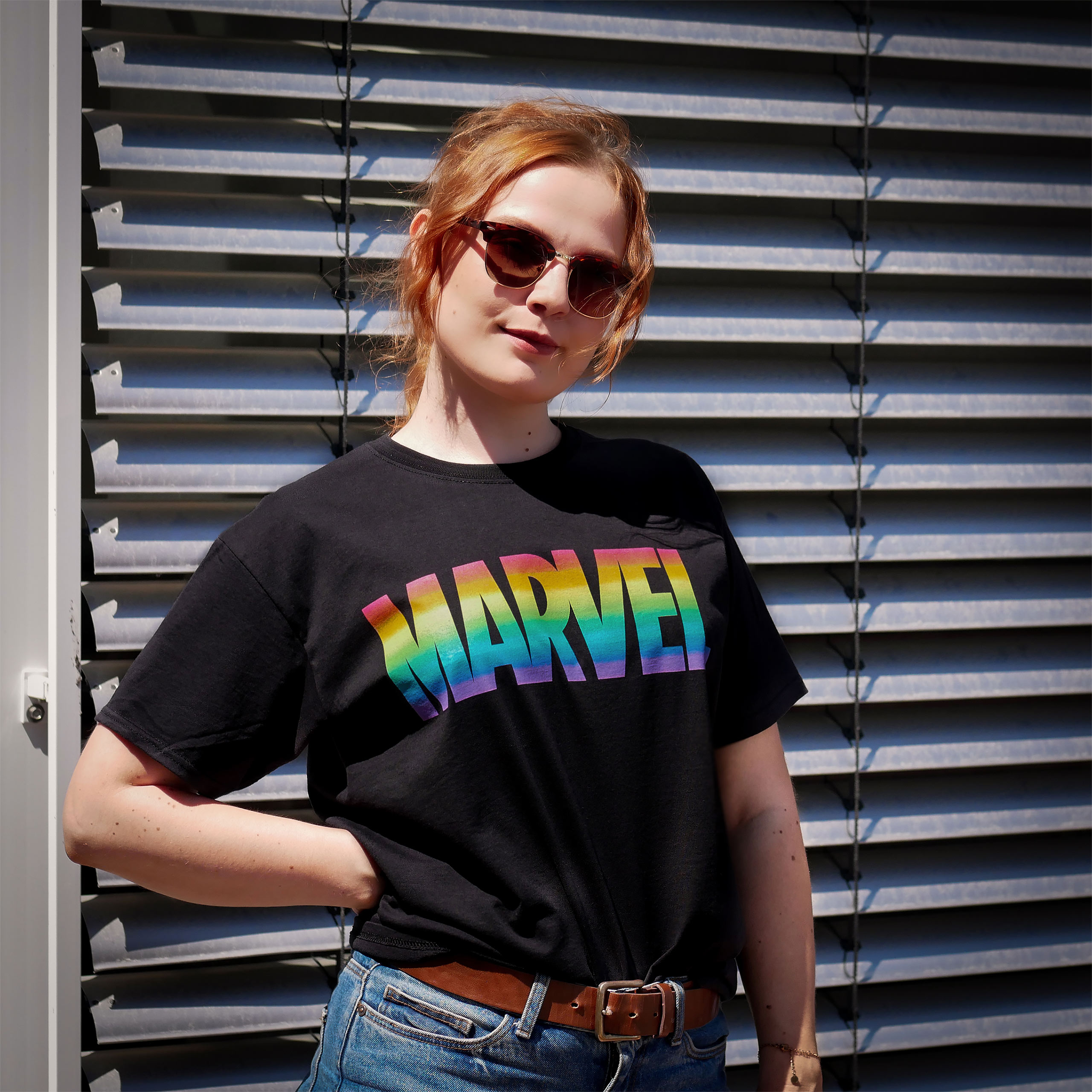 Marvel - Rainbow Pride Logo T-Shirt Zwart