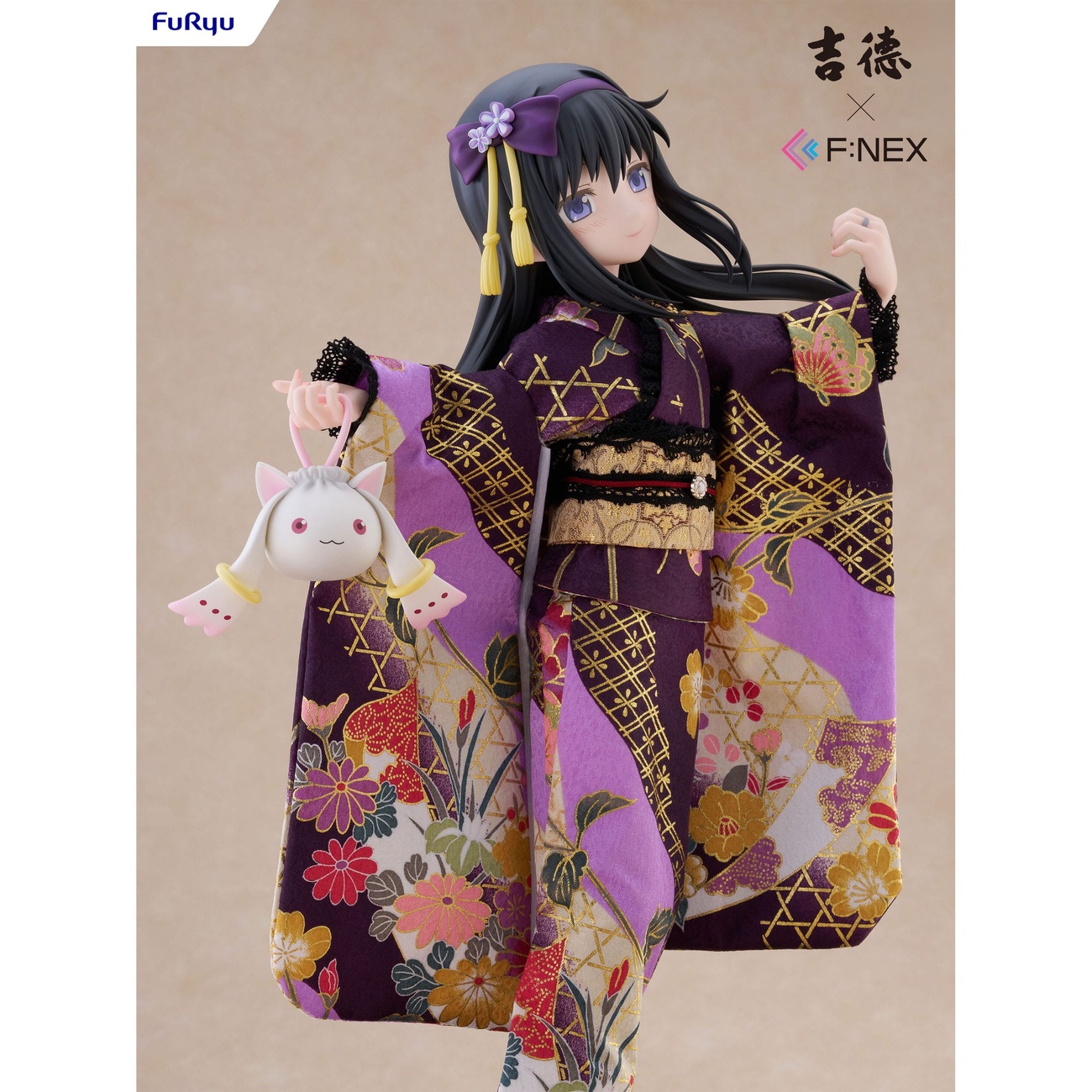 Puella Magi Madoka Magica F:NEX PVC Statue 1/4 Rebellion Homura Akemi Japanese Doll 45 cm