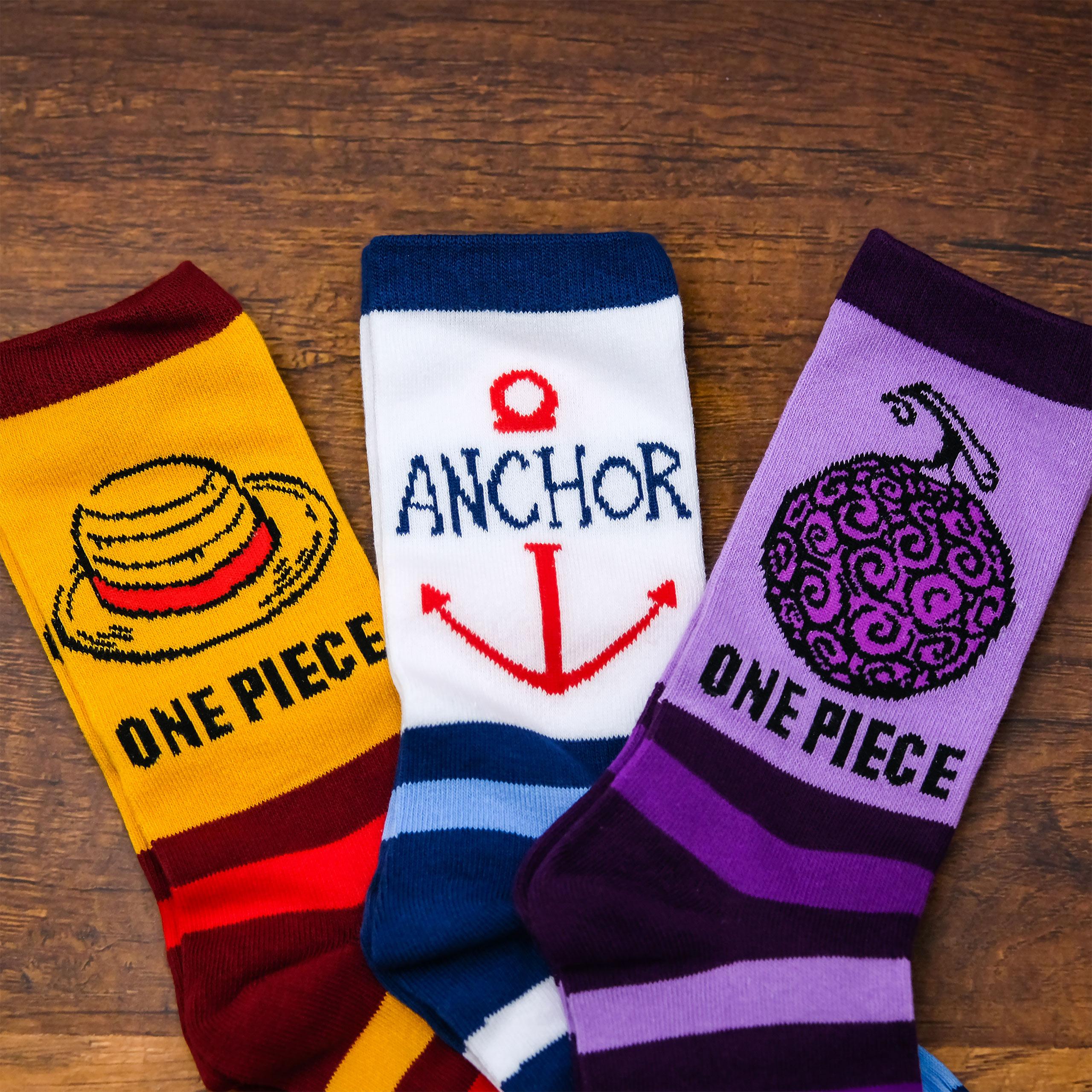 Lot de 3 paires de chaussettes One Piece dans une boîte cadeau