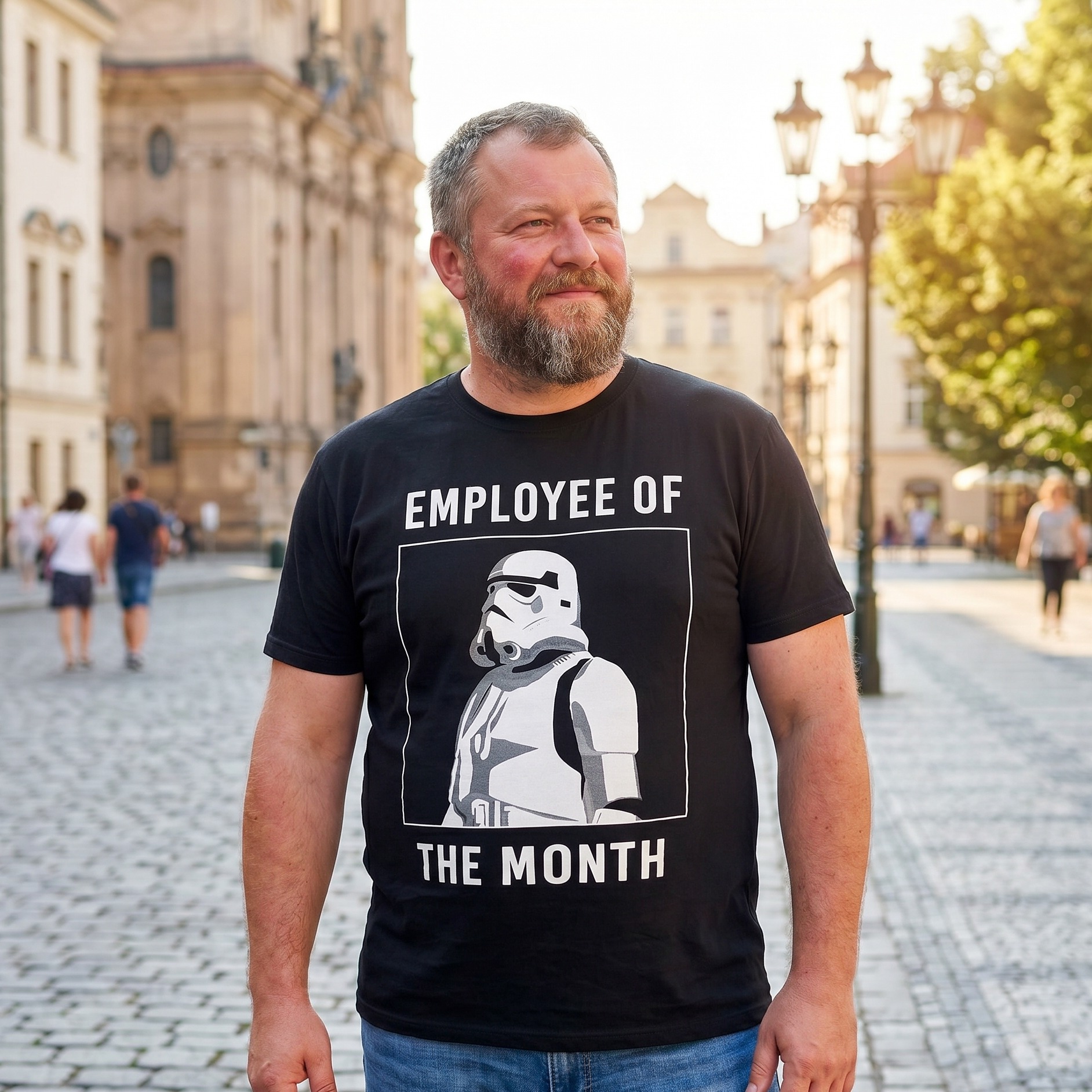 Star Wars - Camiseta negra de Stormtrooper Empleado del Mes