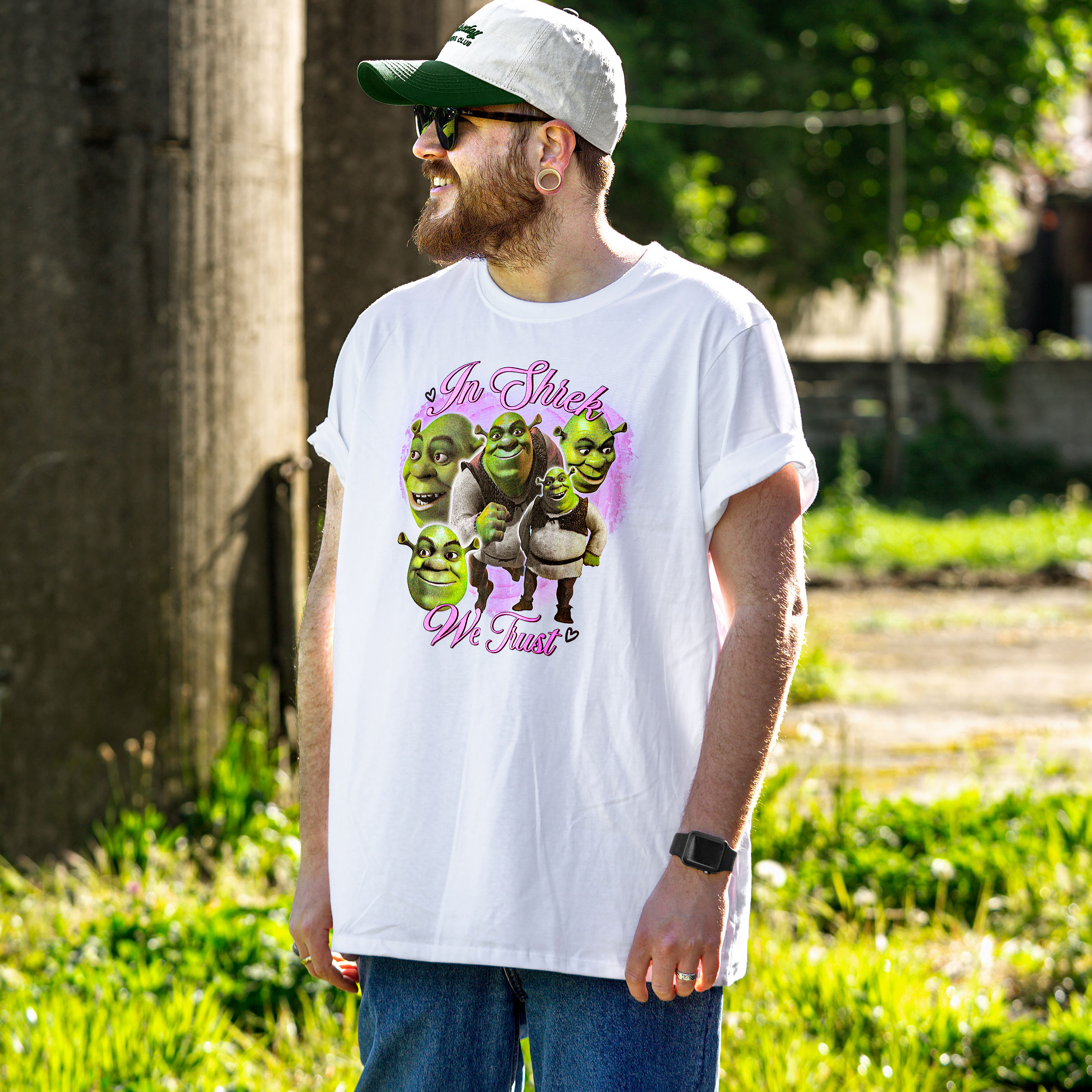 Shrek - In Shrek We Trust T-Shirt weiß
