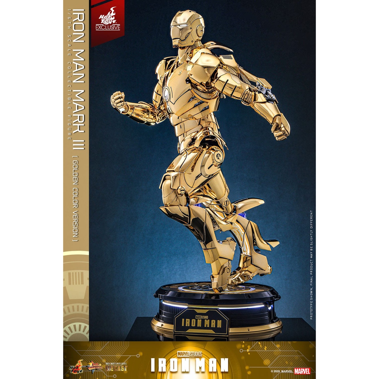 Iron Man - Iron Mark III action figure Masterpiece 1:6 Gold Color Version Esclusiva