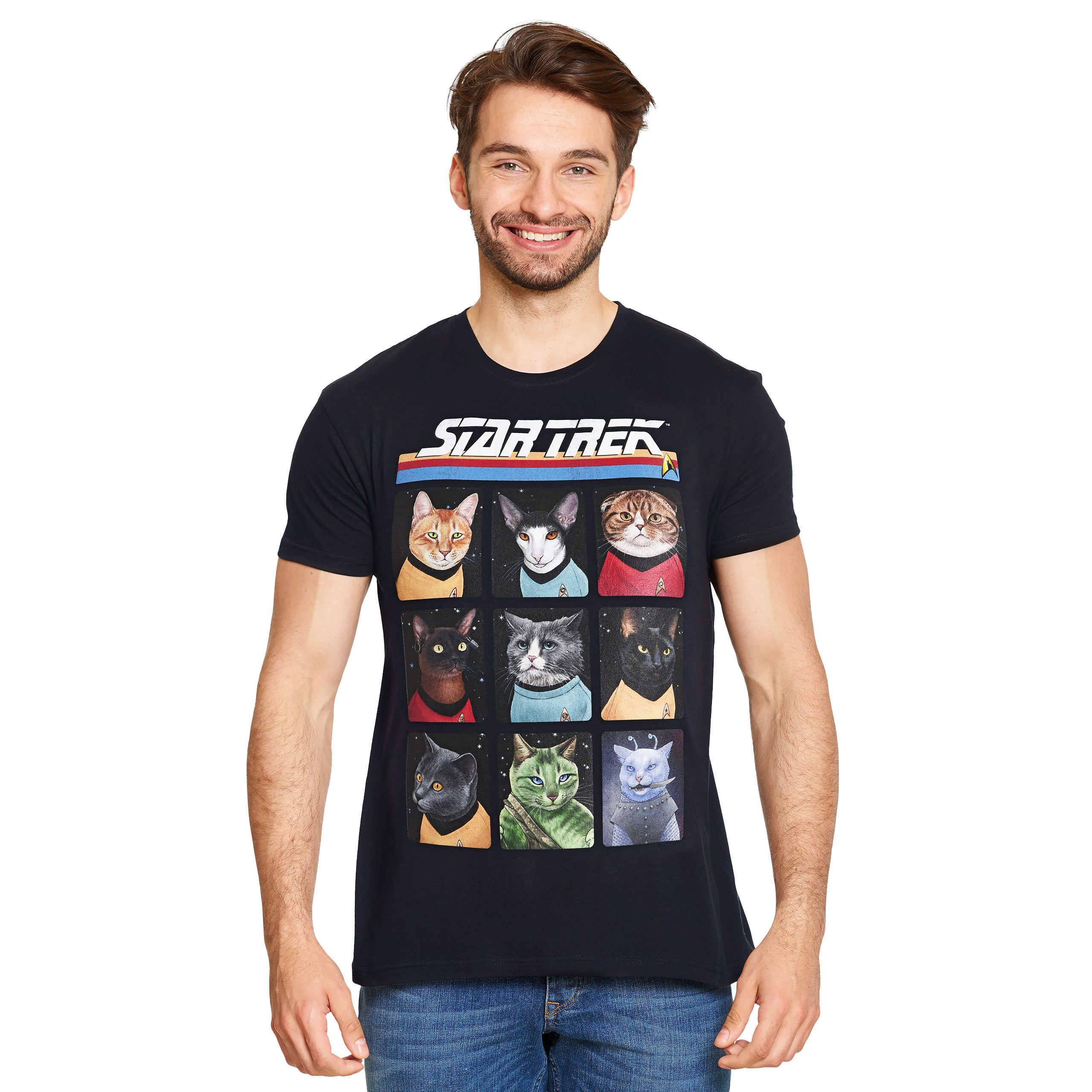 Star Trek - T-shirt Cat Crew bleu