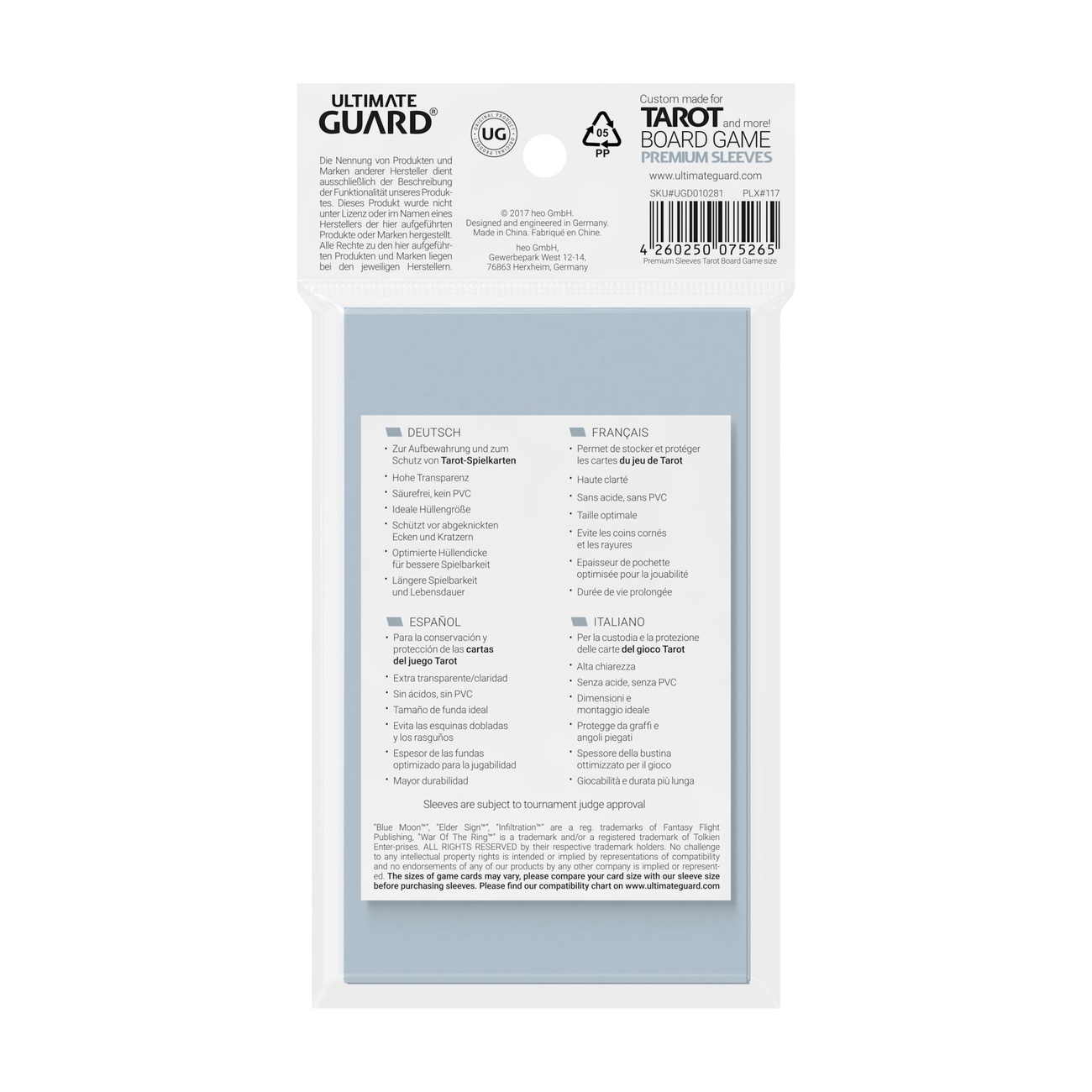 Ultimate Guard Board Game Sleeves (50) - Tarot