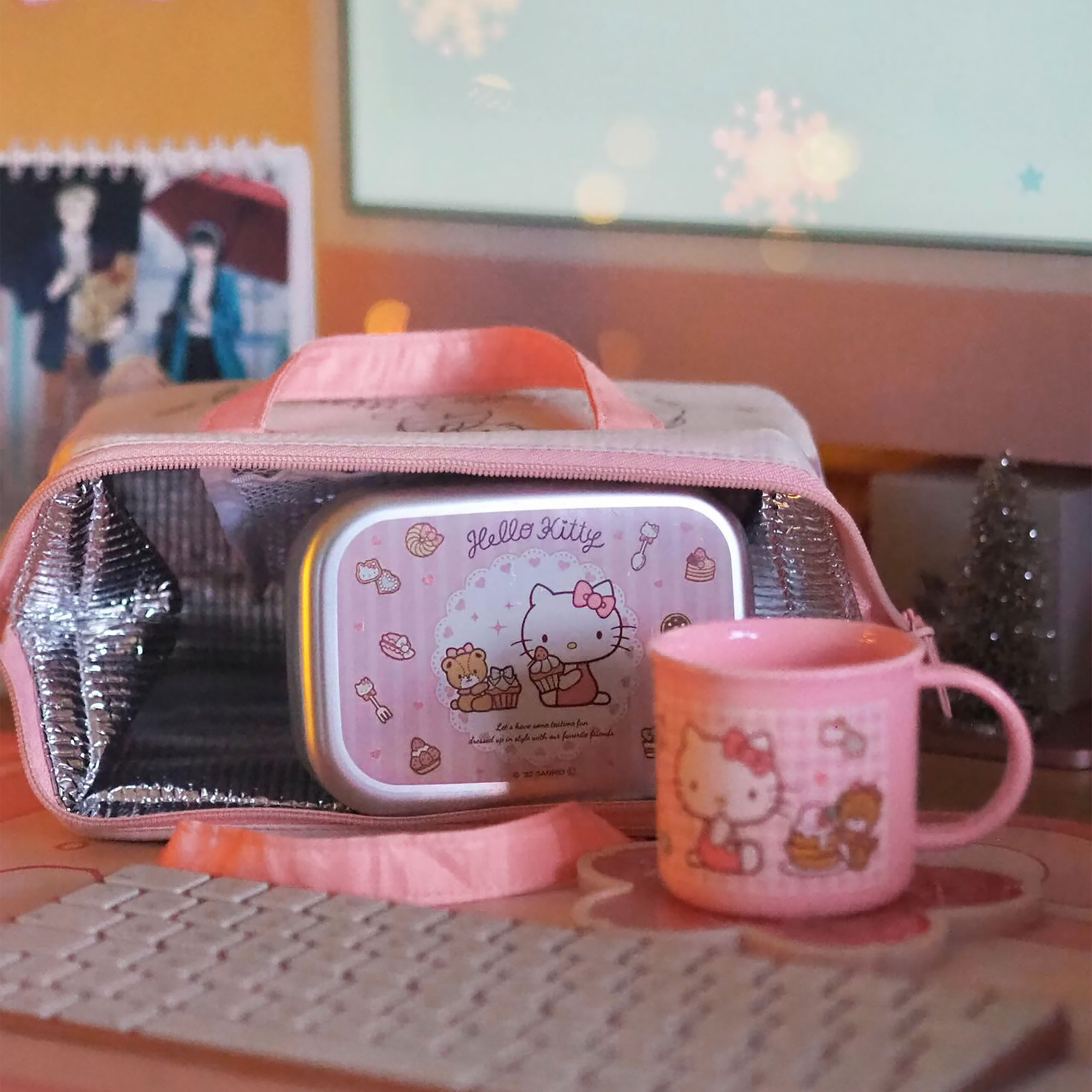 Boîte à Lunch Hello Kitty Pour Enfants - Avec 3 Compartiments, Sans BPA - Pour L'école, Les Pique-niques, Les Sorties