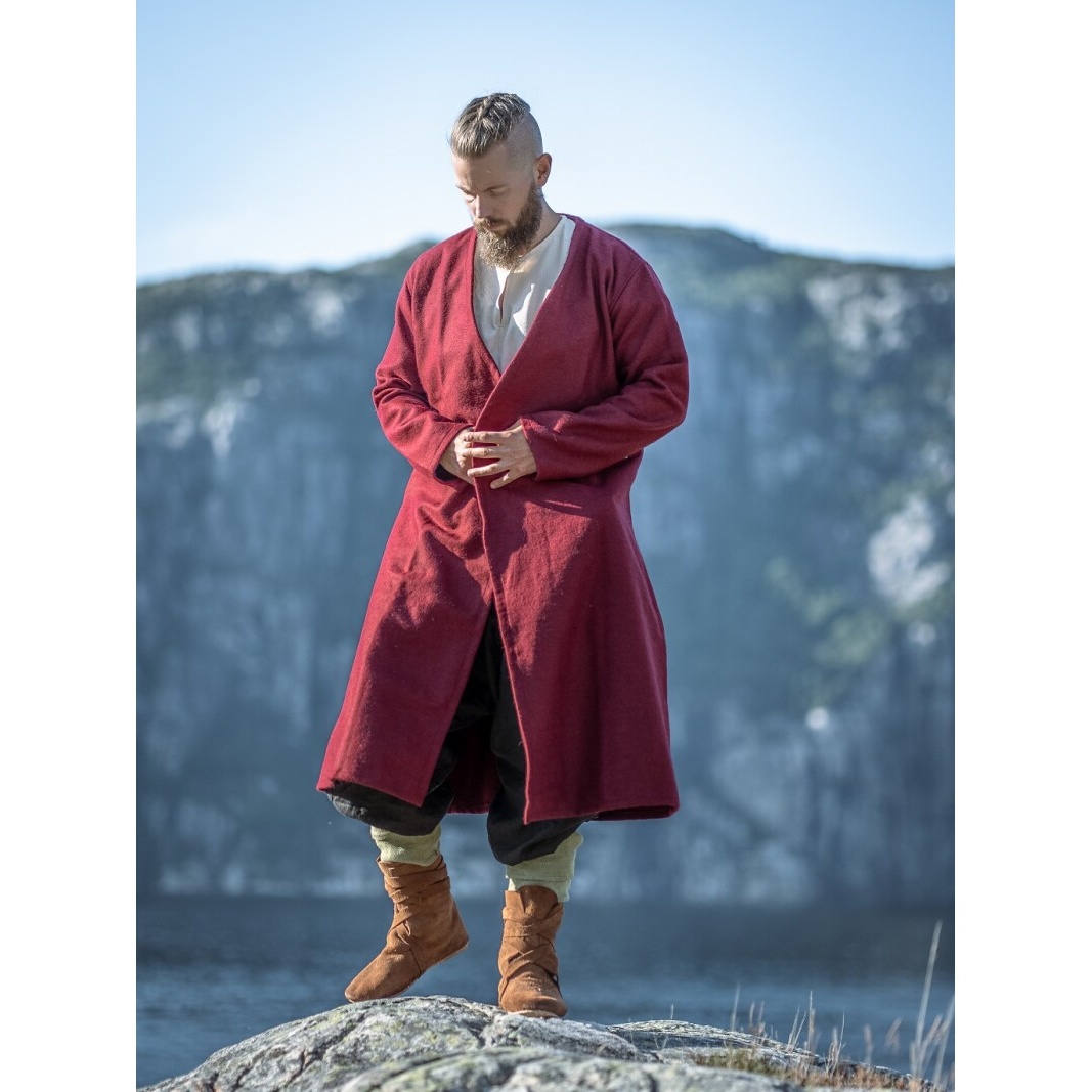 Tunica medievale in lana Balder rossa