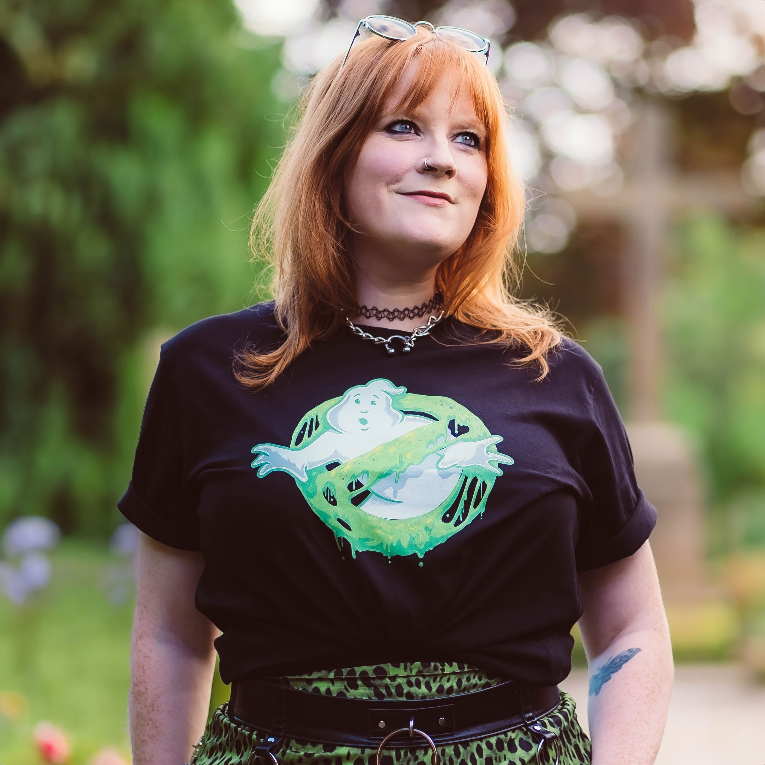 Ghostbusters - Glow in the Dark Logo T-Shirt Black