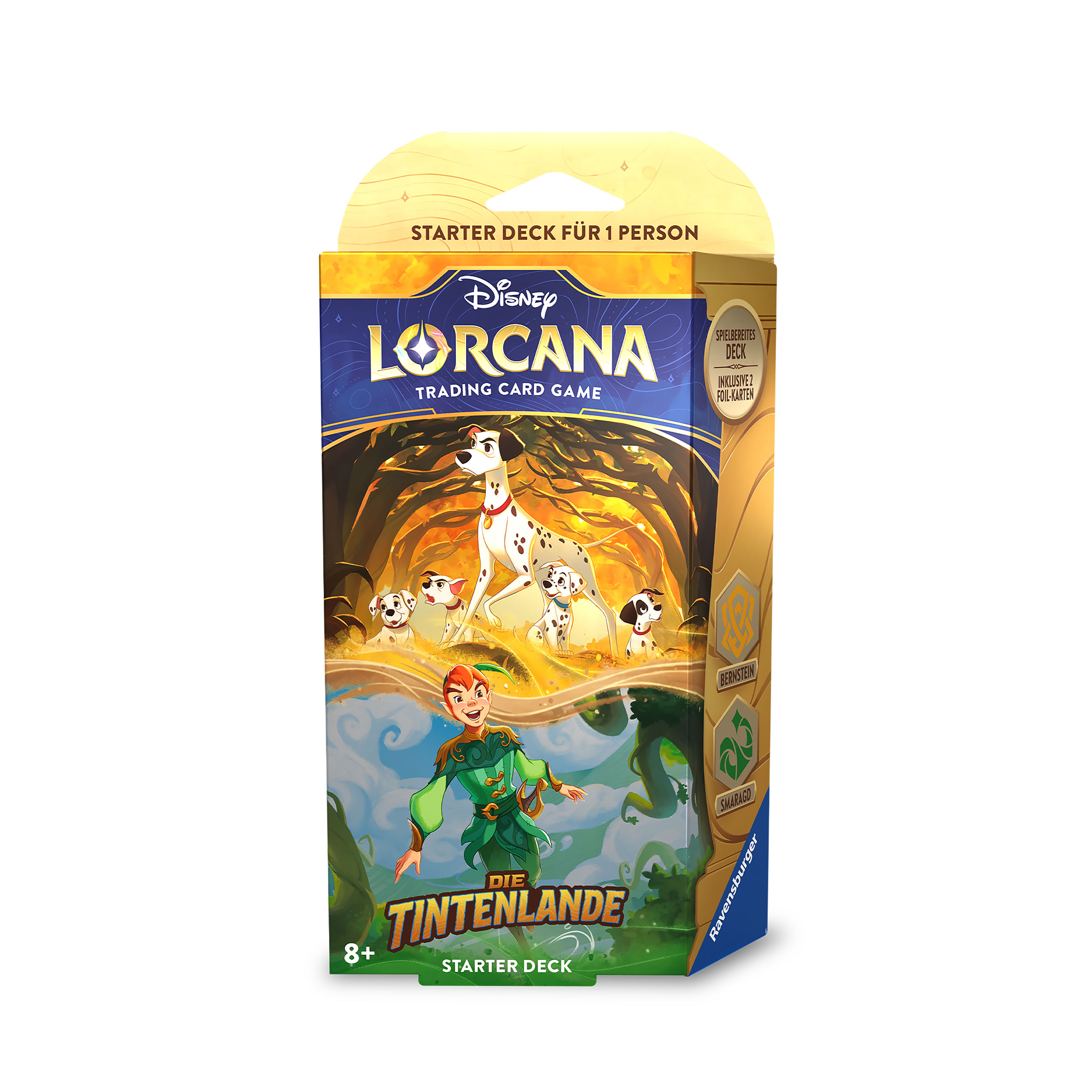 Disney Lorcana Bernstein und Smaragd Starterset - Die Tintenlande Trading Card Game