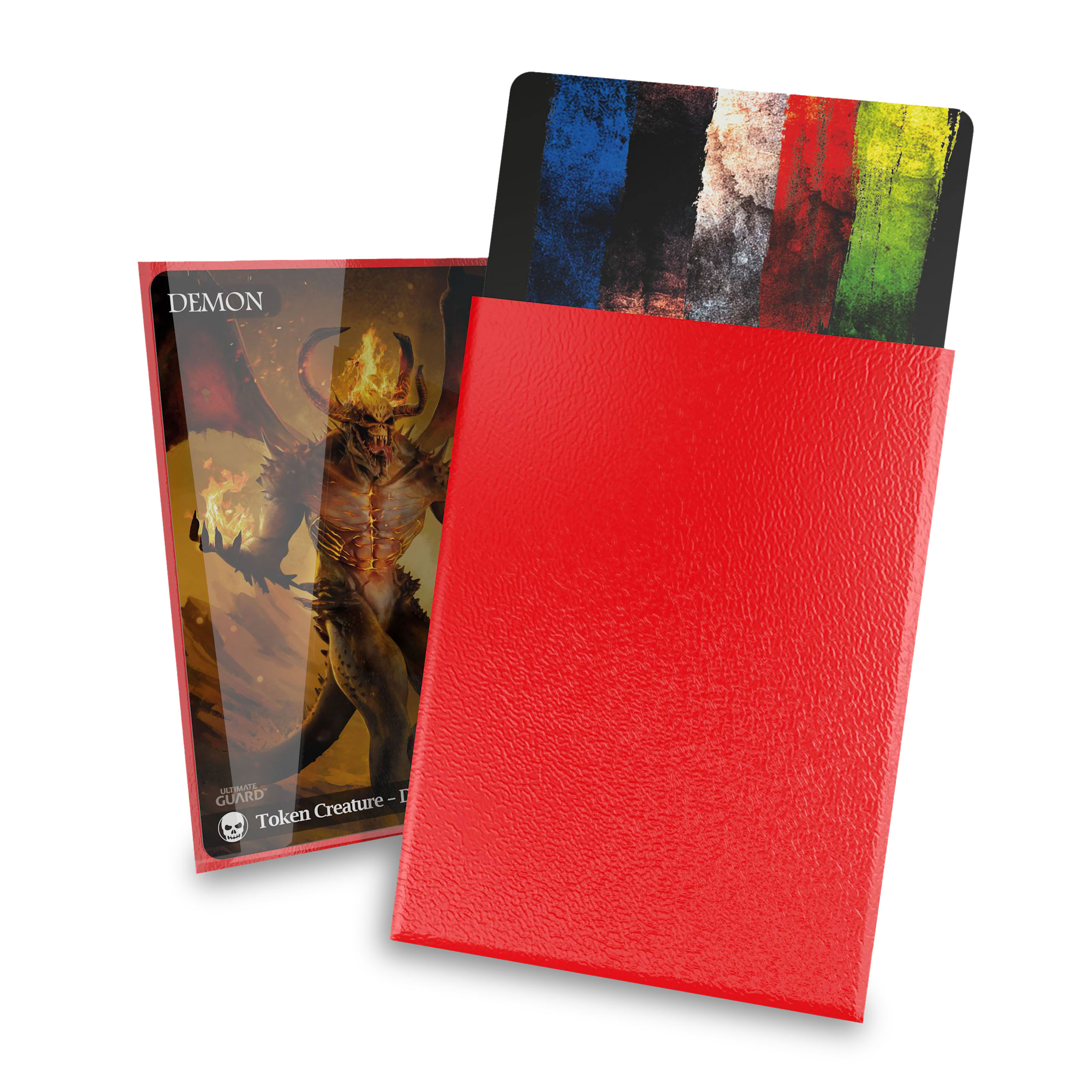 Fundas de cartas Cortex Ultimate Guard para cartas coleccionables, set de 100, rojo