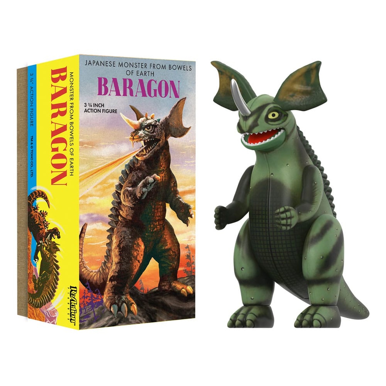 Toho ReAction actionfigur Wave 01 (retroplåtburk) Baragon (Marusan-burk) 10 cm