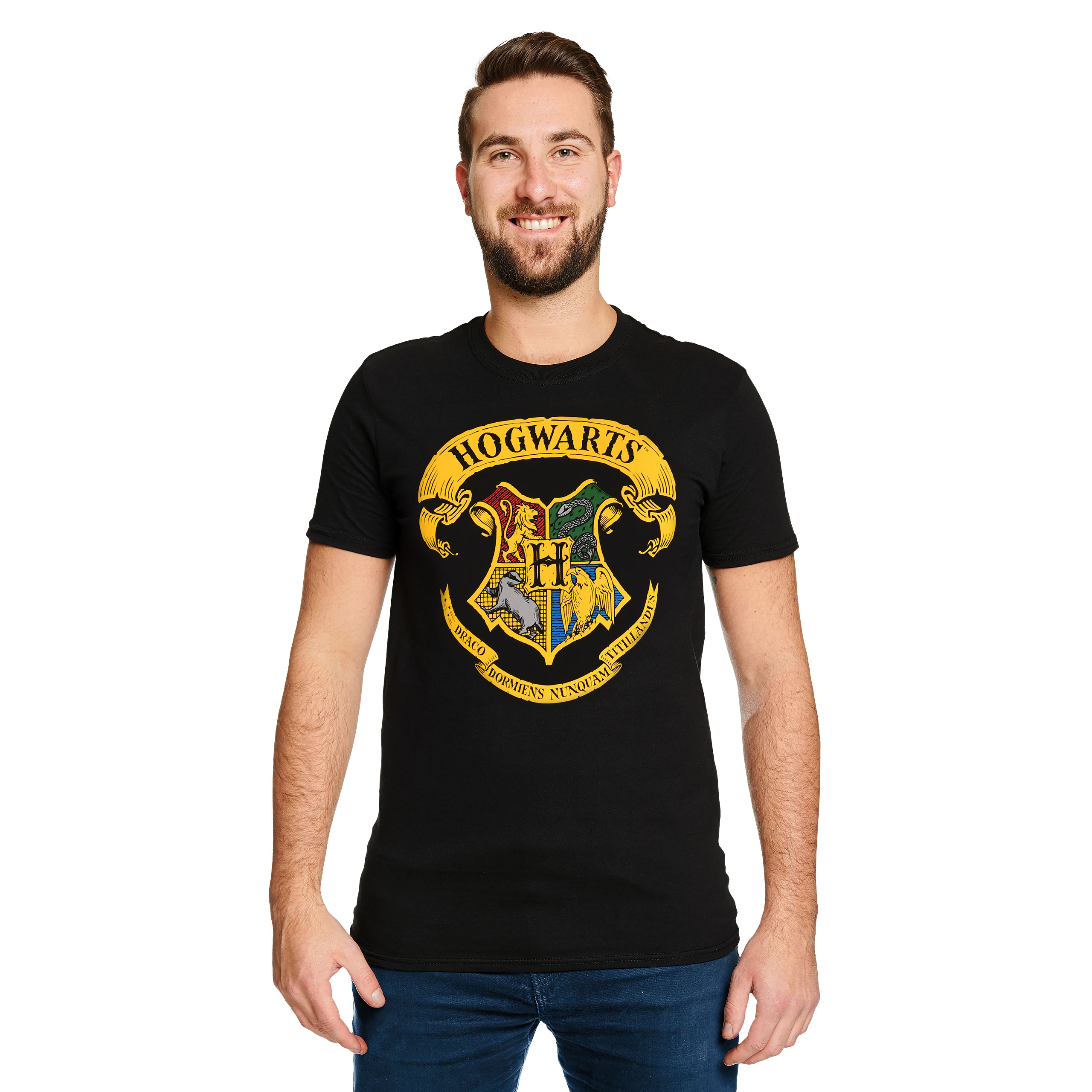 Harry Potter - Hogwarts Wappen T-Shirt schwarz