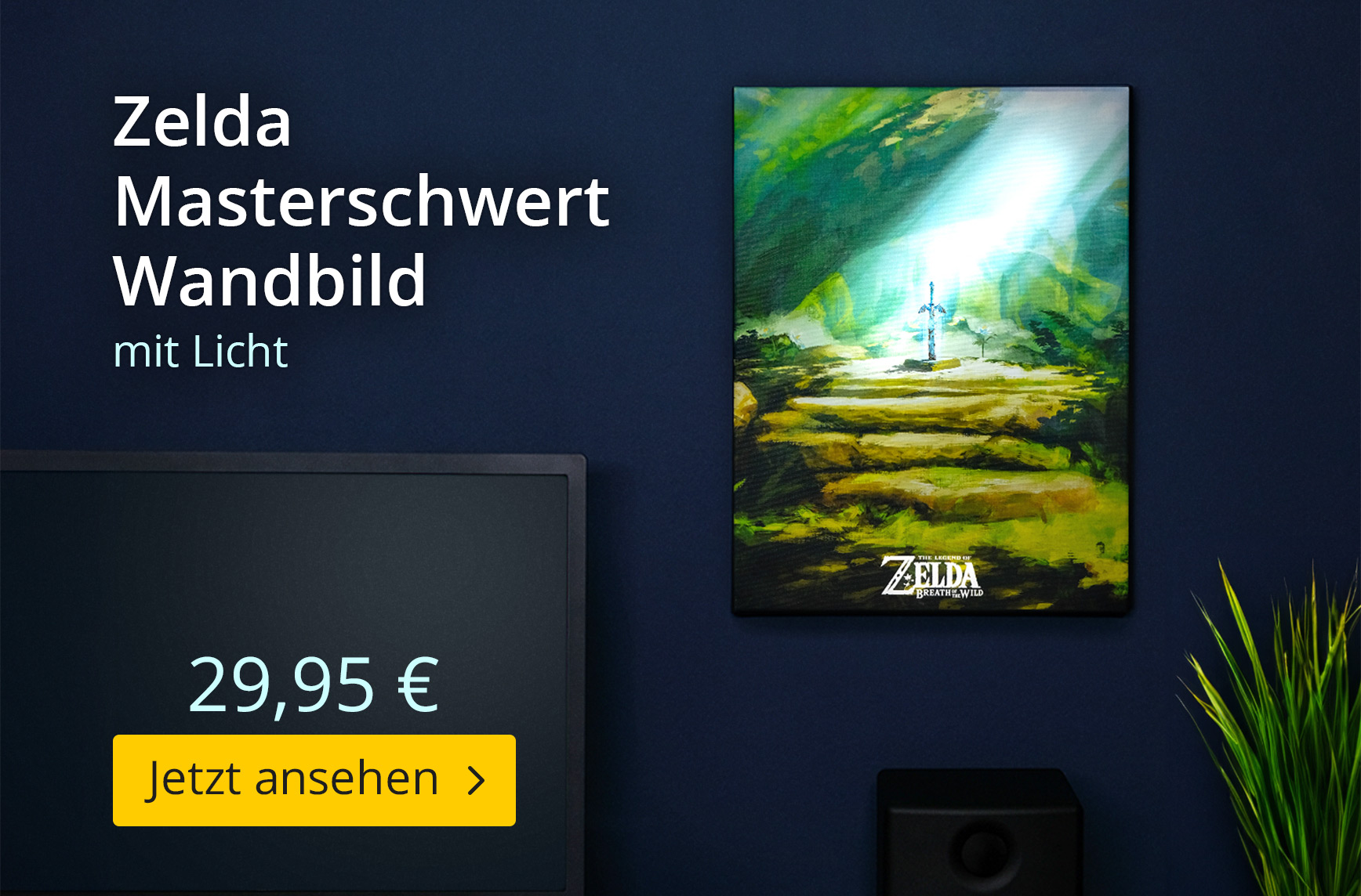 Zelda - Masterschwert Wandbild mit Licht - 29,95€