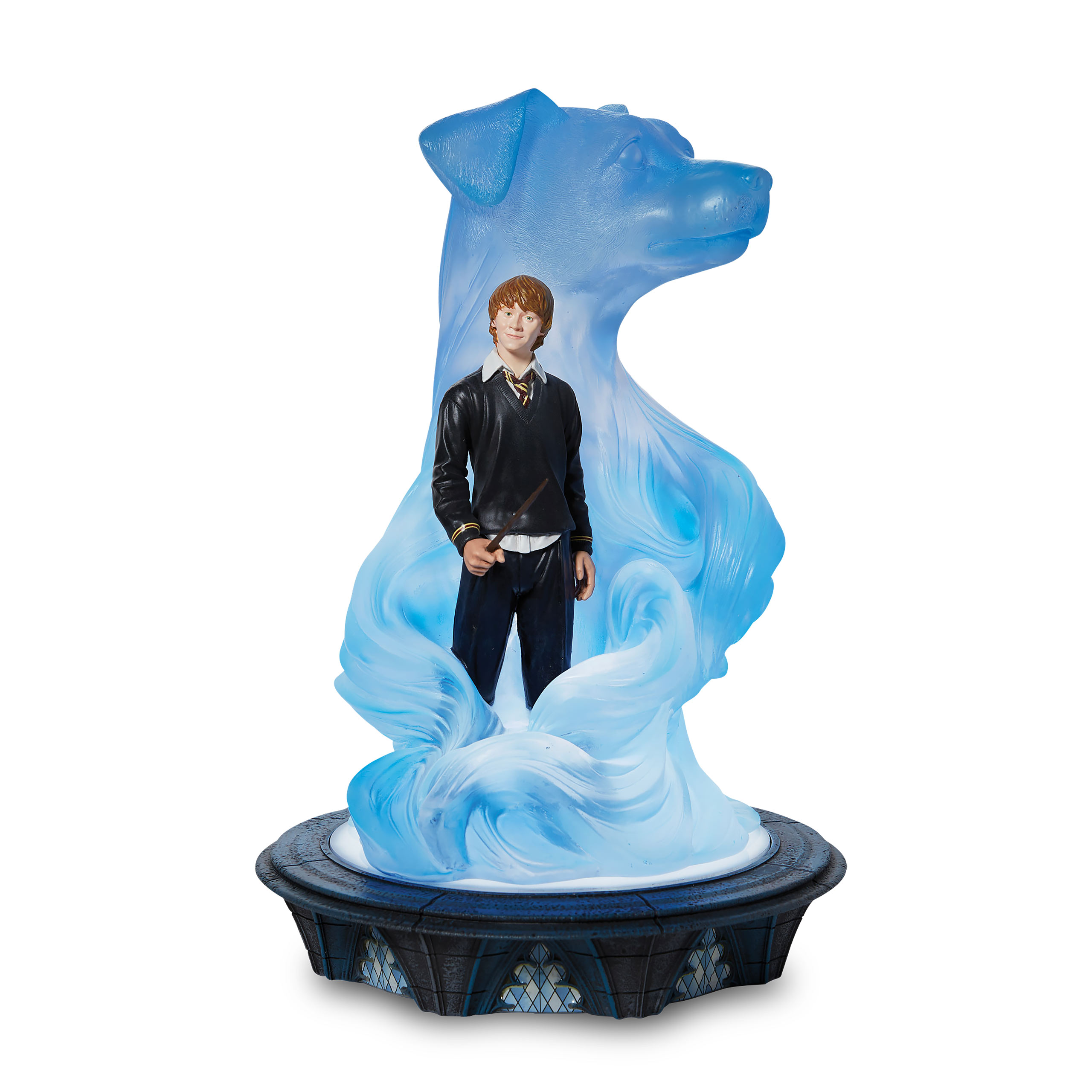 Ron avec figurine Diorama Patronus avec lumière - Harry Potter