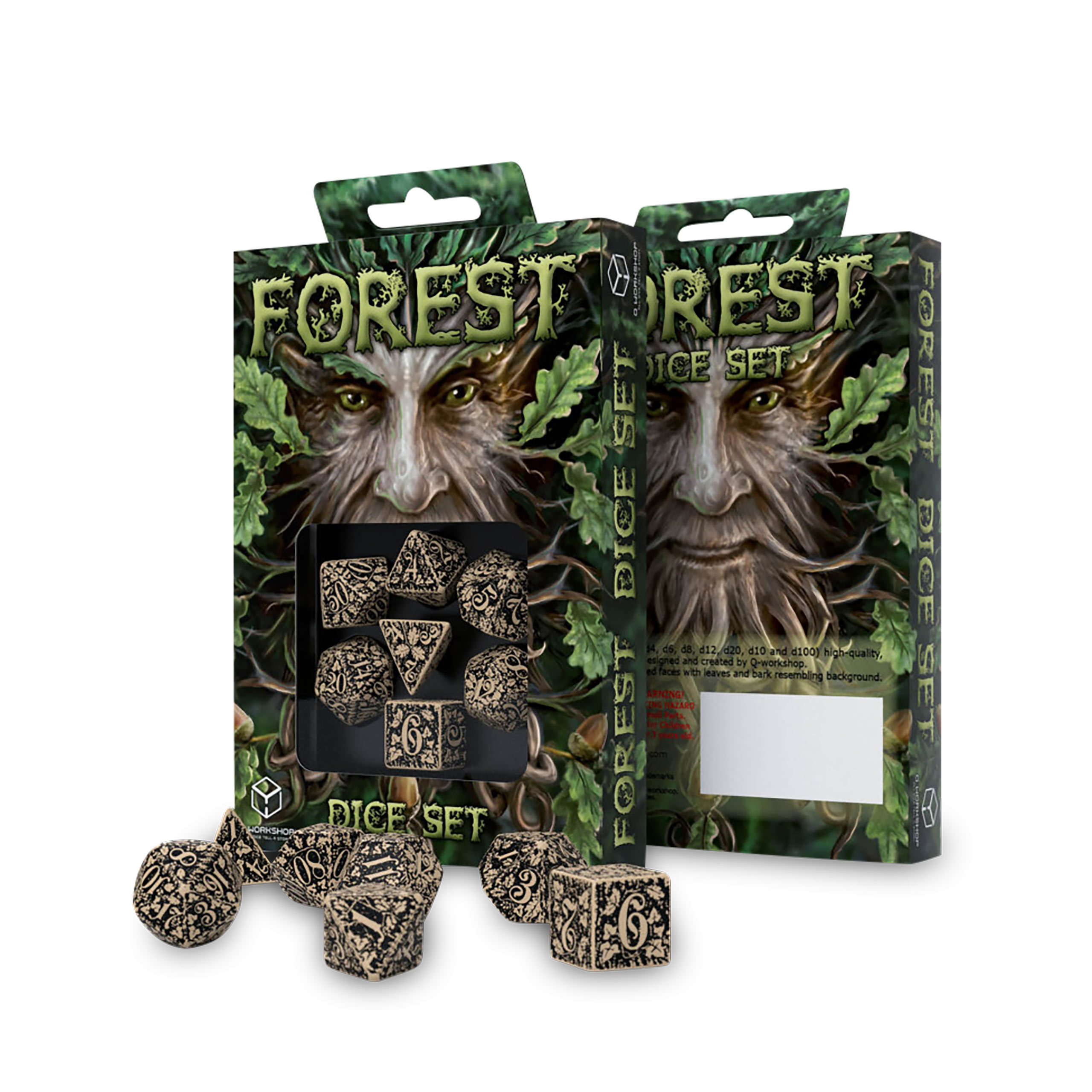 Set di dadi RPG Forest Savannha da 7 pezzi