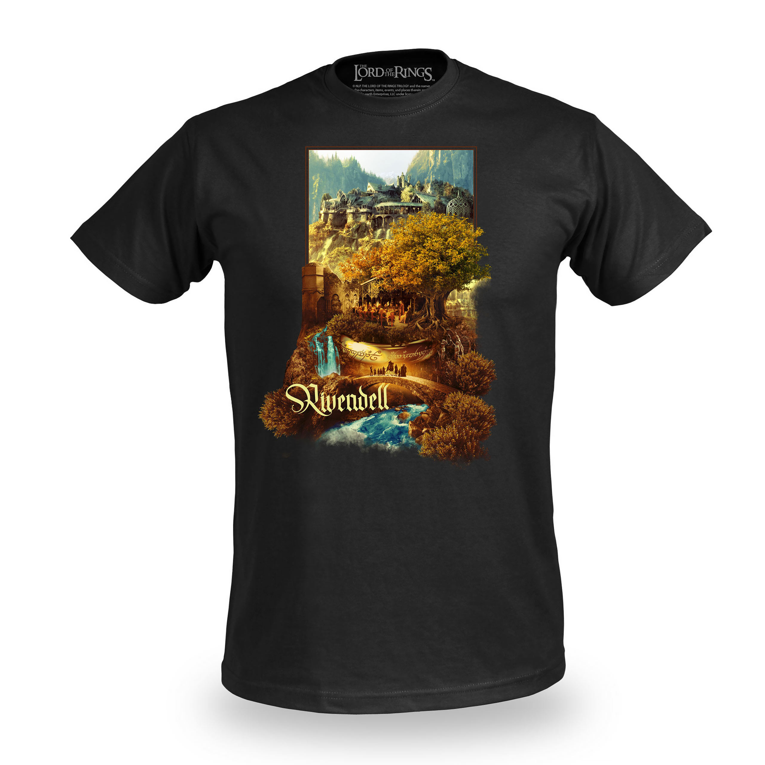 Rivendel T-shirt zwart - In de Ban van de Ring