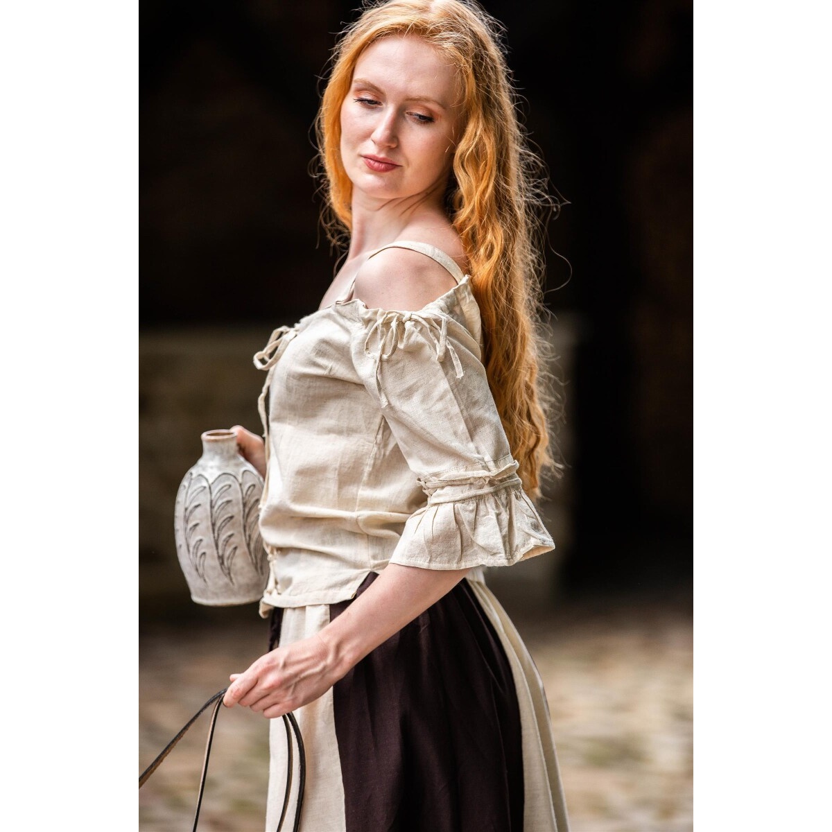 Medieval Strap Blouse Prina beige