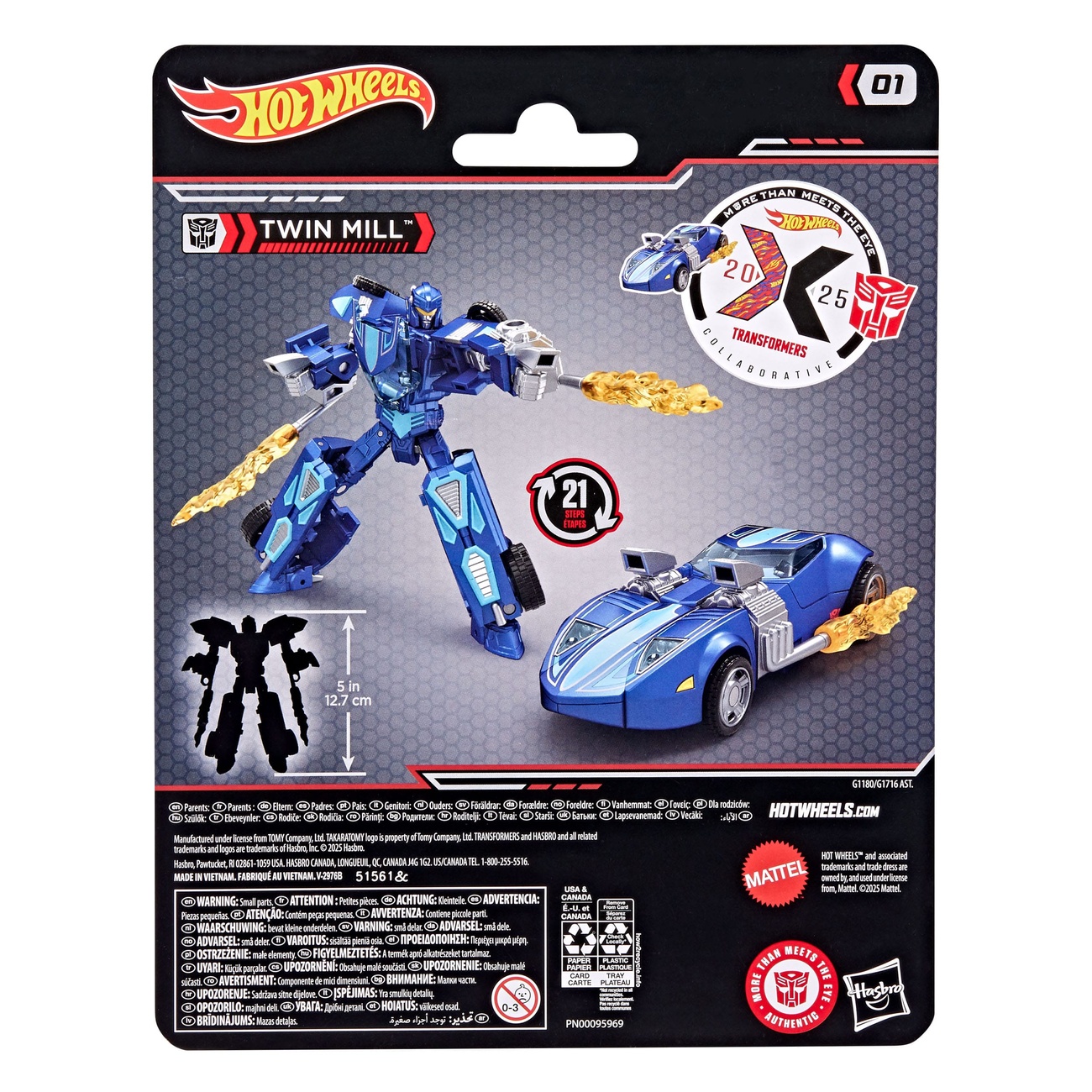 Figurine articulée Hot Wheels x Transformers Twin Mill 12 cm