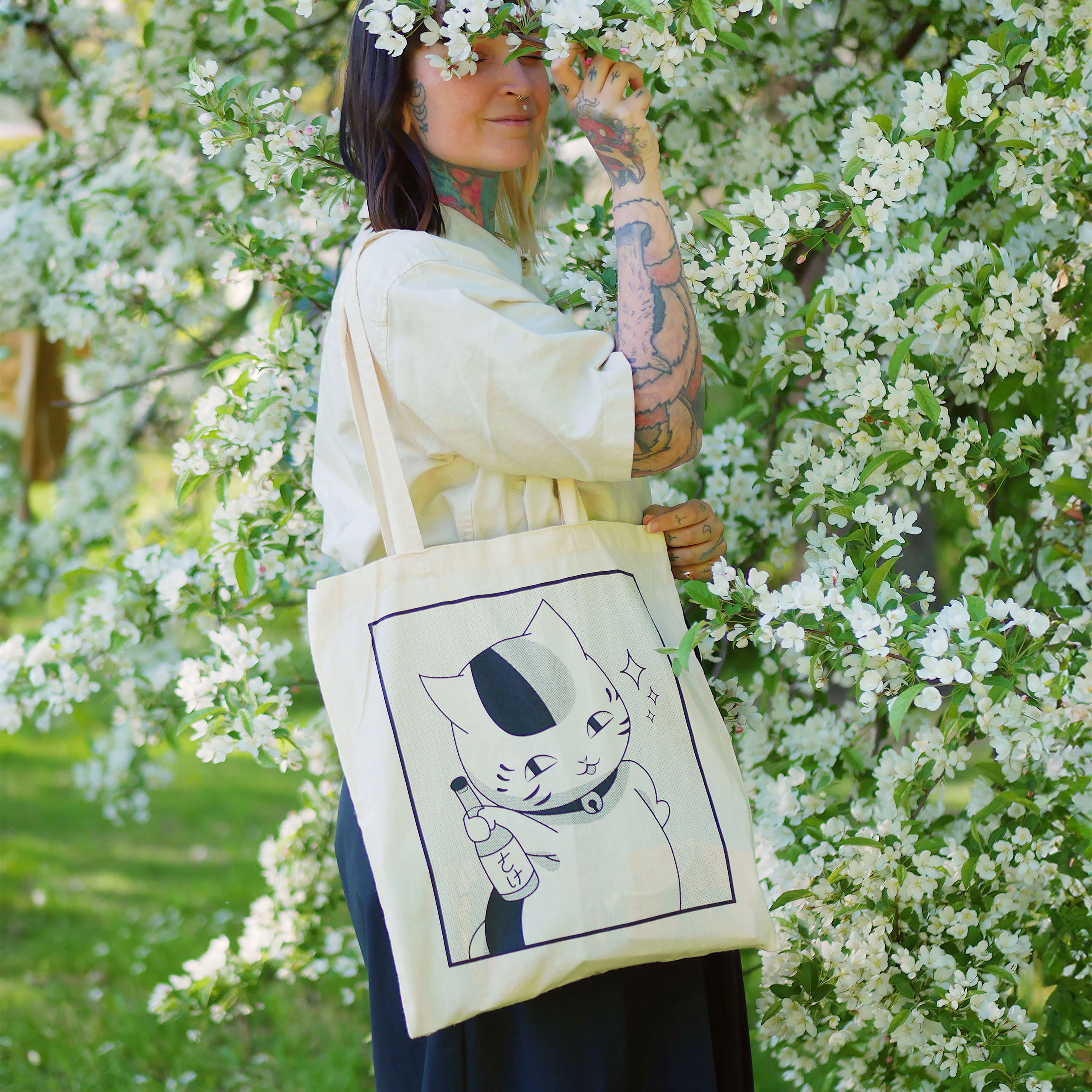 Borsa in tela Nyanko Sensei per fan di Natsume's Book of Friends