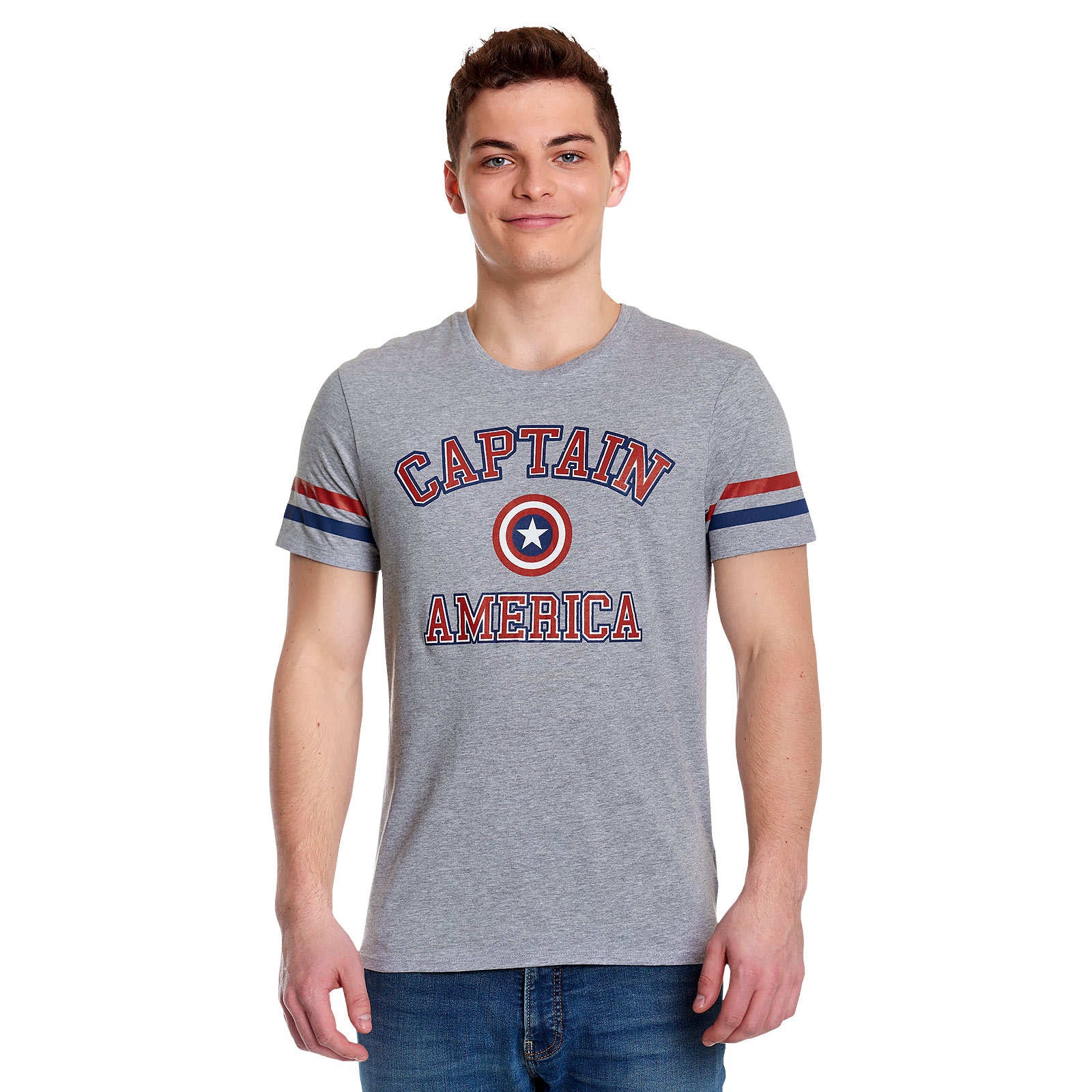 Captain America - College T-Shirt grau