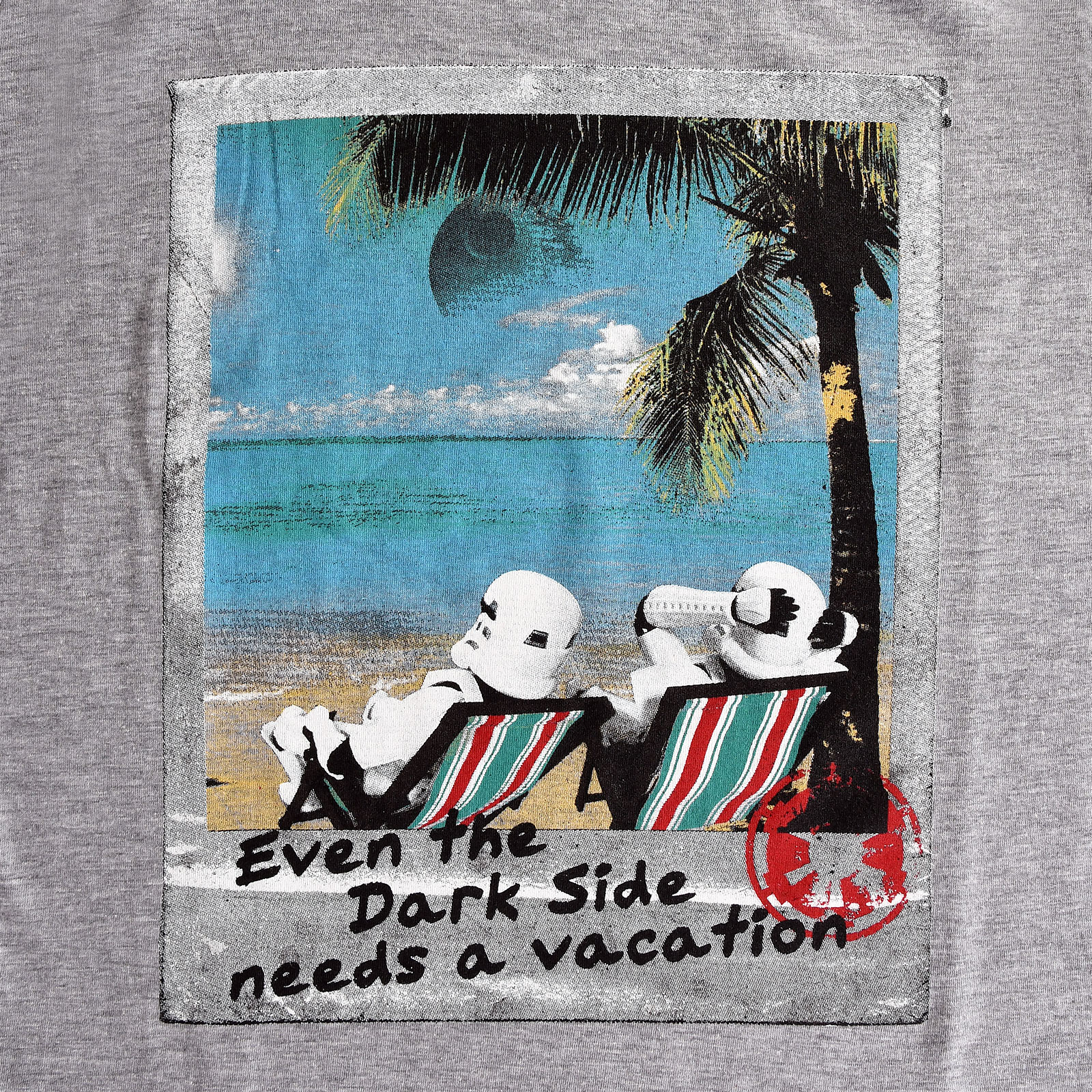 Star Wars - T-shirt Dark Side Vacation gris