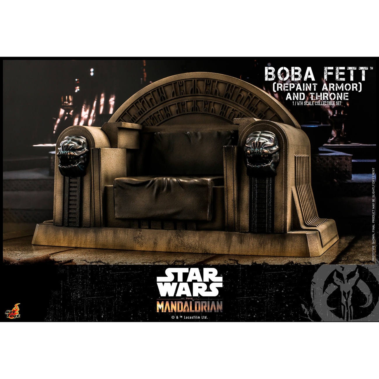 Star Wars: The Mandalorian - Boba Fett 1:6 Scale Action Figure Repaint Armor and Throne Special Edition