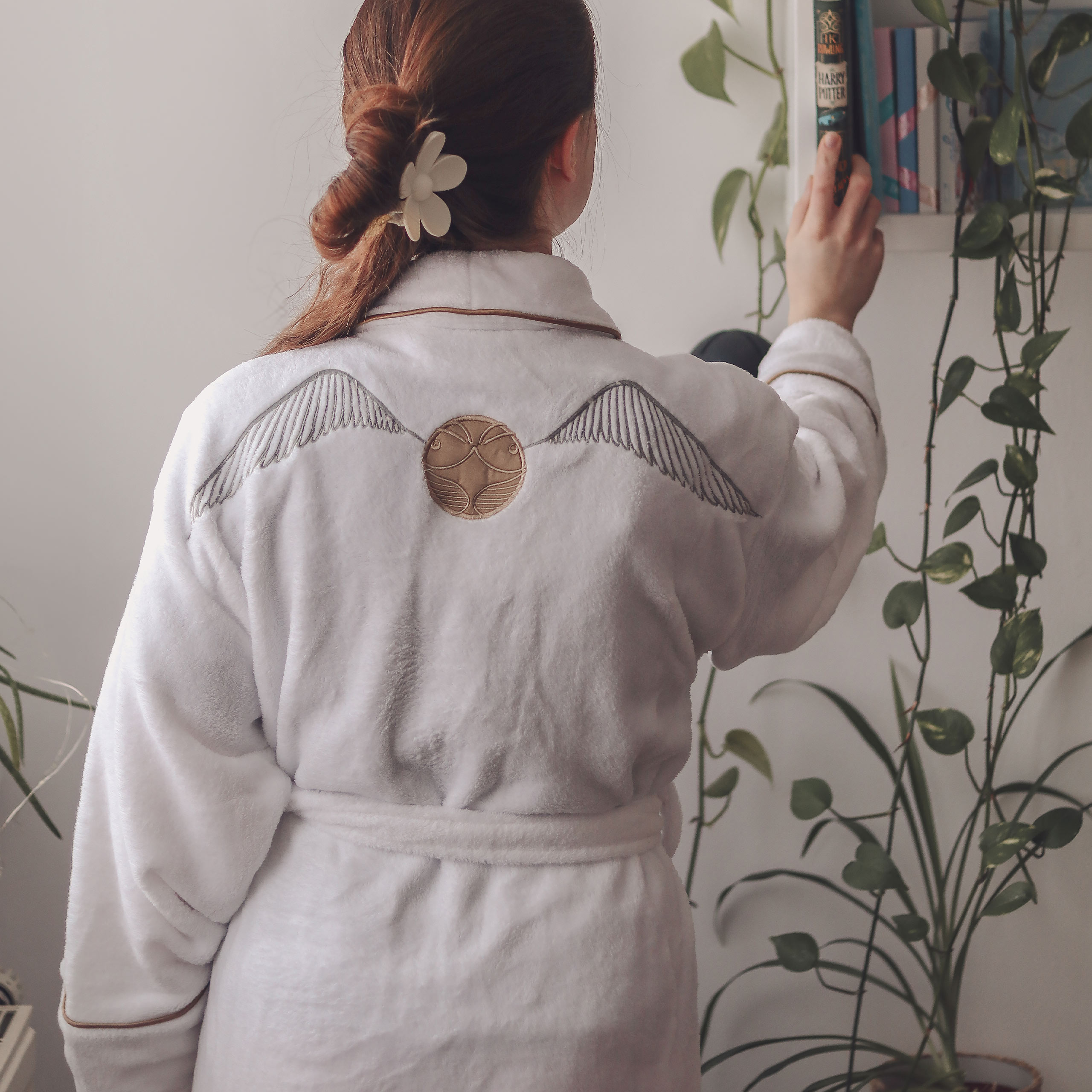 Harry Potter - Golden Snitch Bathrobe Women White