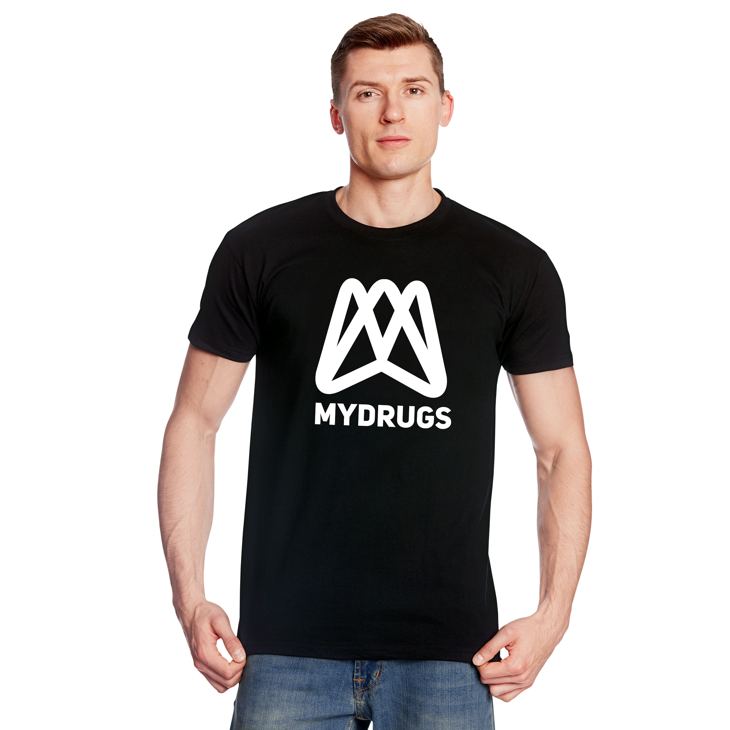Mydrugs Logo T-Shirt für Serien Fans schwarz