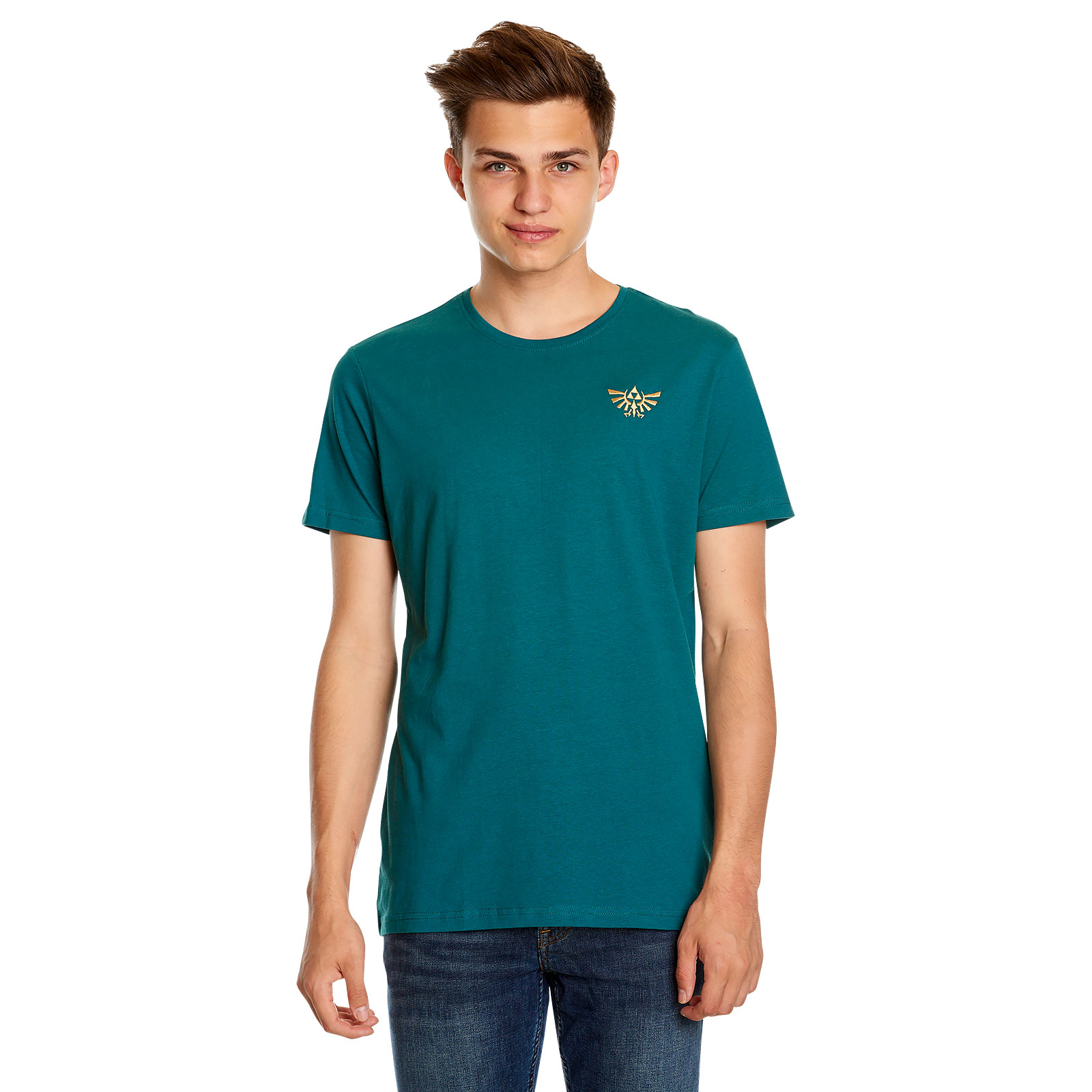 Zelda - T-shirt turquoise Link avec Wolf-Link